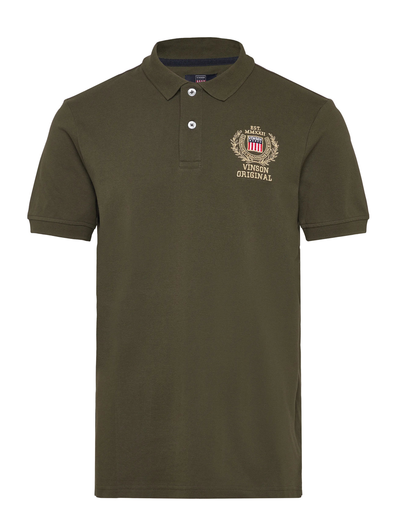 VINSON Julio Reg Cot Vin M Polo Grün - L - Herren