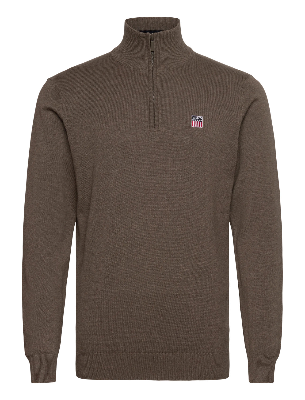 VINSON Julius Reg Cot Vin M Knit Braun - S - Herren