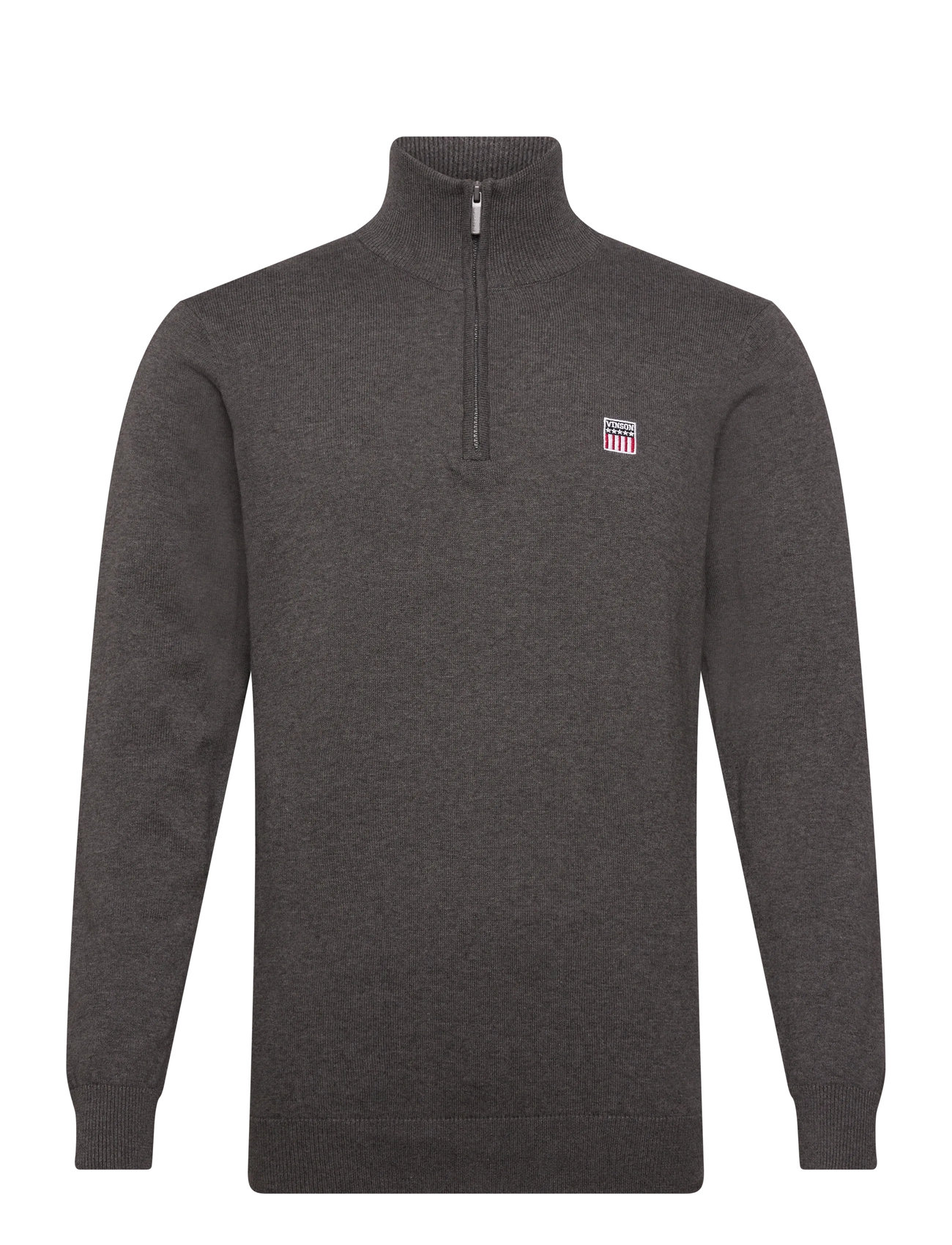 VINSON Julius Reg Cot Vin M Knit Grau - L - Herren