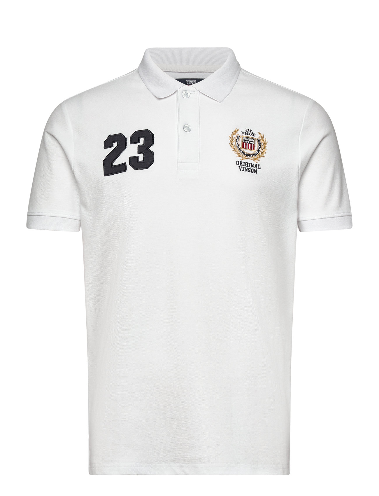 VINSON Robin Reg Cot Vin M Polo Weiß - M - Herren