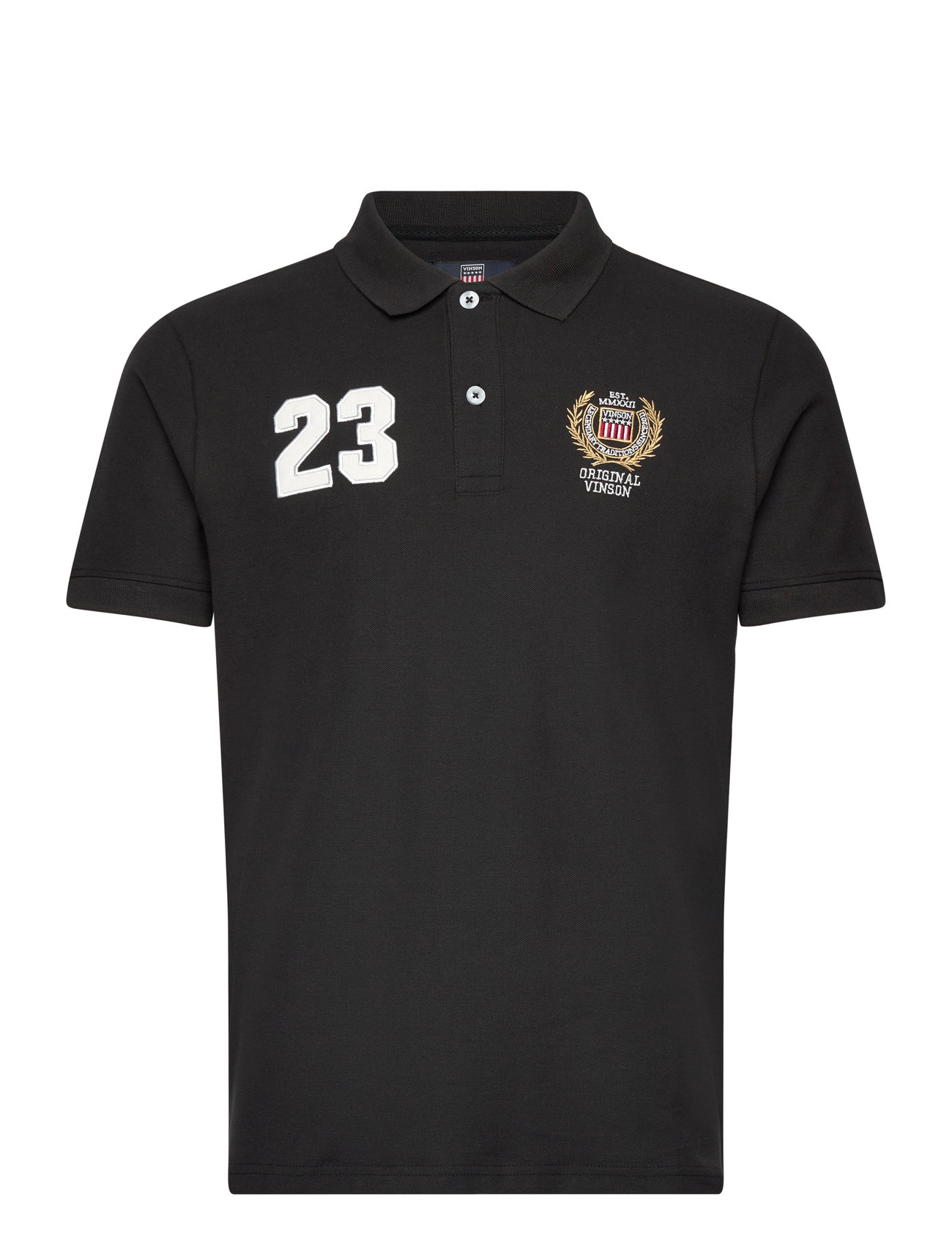 VINSON Robin Reg Cot Vin M Polo Schwarz - M - Herren