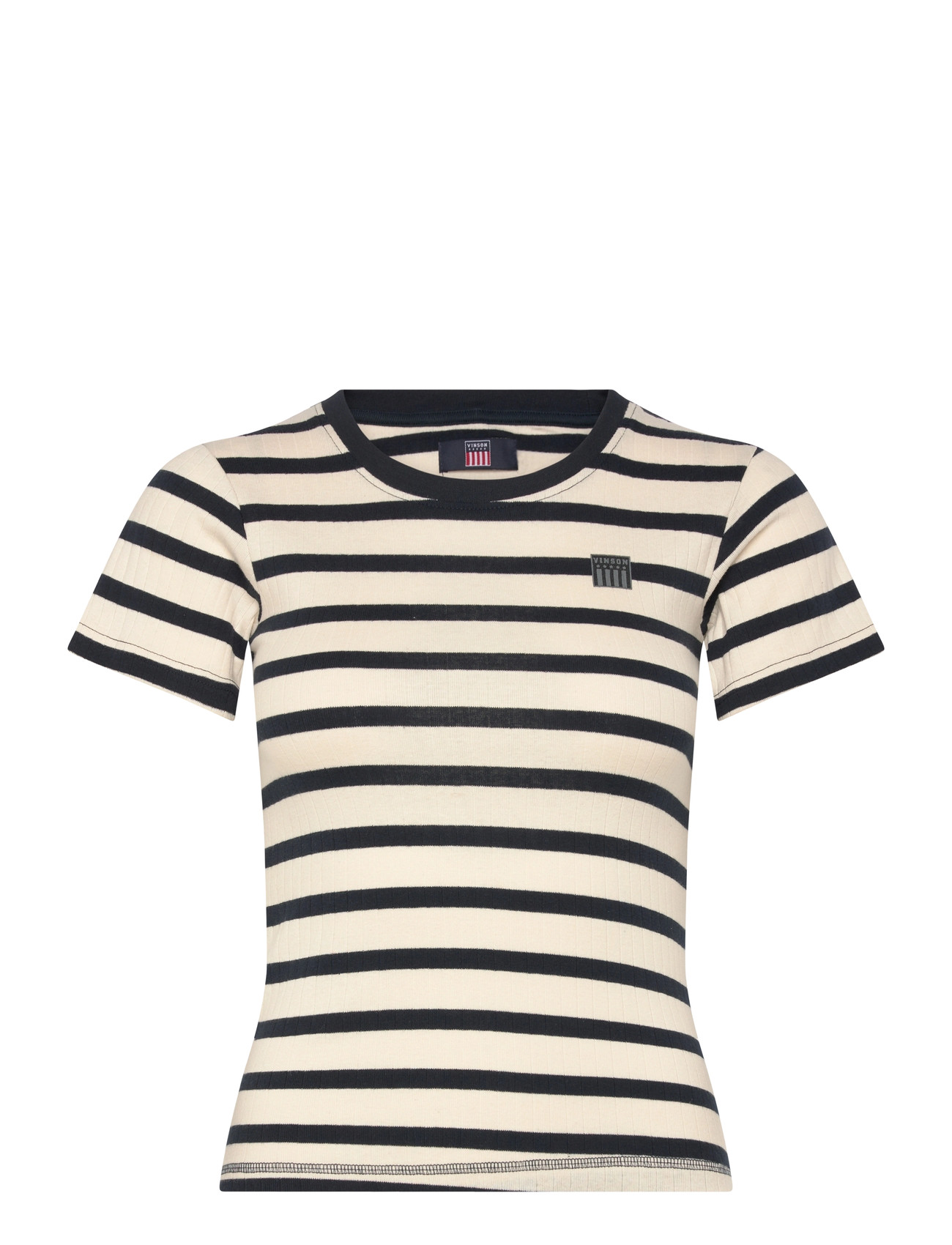 VINSON Susan Strp Reg Vin W Tee Schwarz - M - Damen