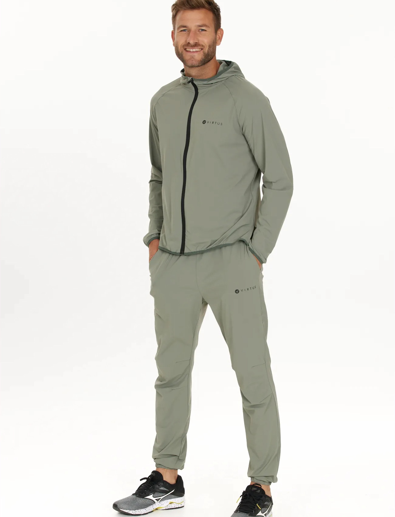 Virtus Smith M Hyperstretch Pants, S, Khaki green, Sport Pants > Sport Training Pants, Herre