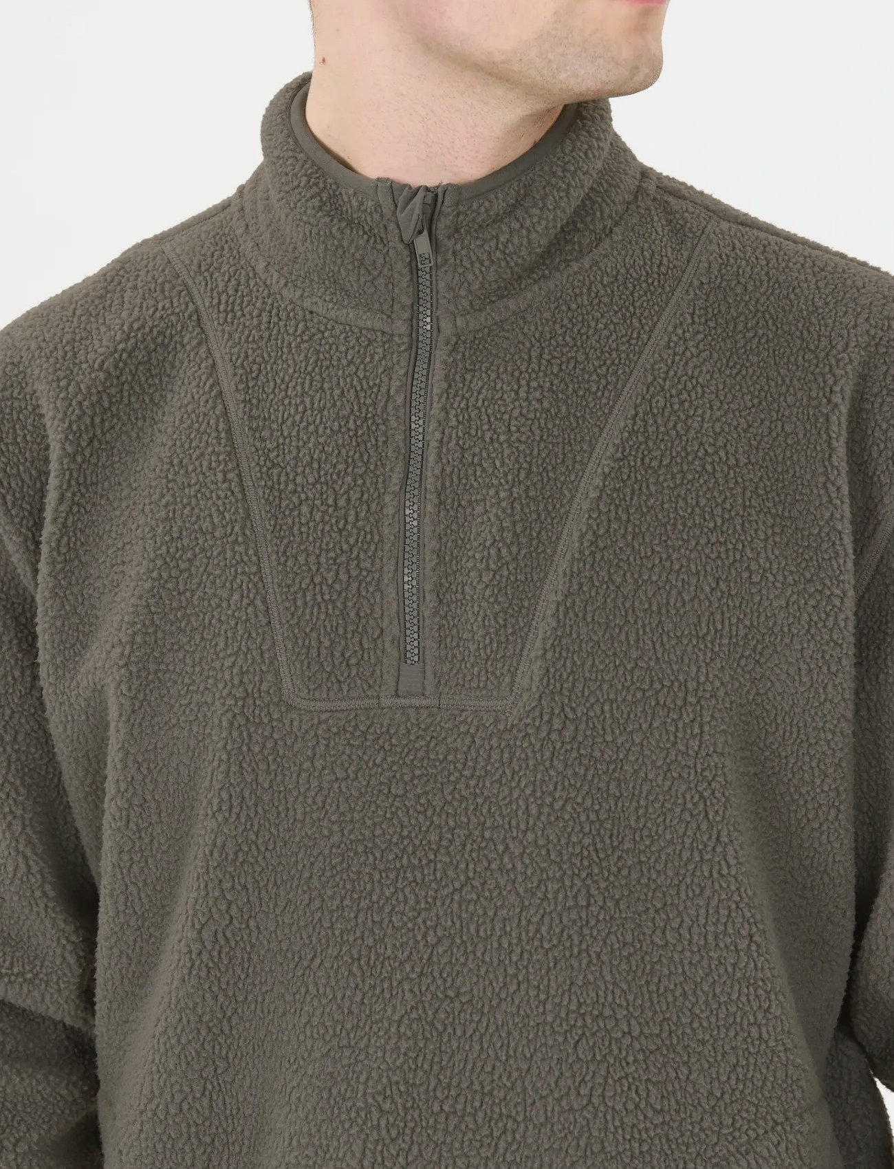 Virtus Phillips Half Zip Fleece, L, Green, Sport Fleeces & Midlayers > Sport Fleeces, Herre