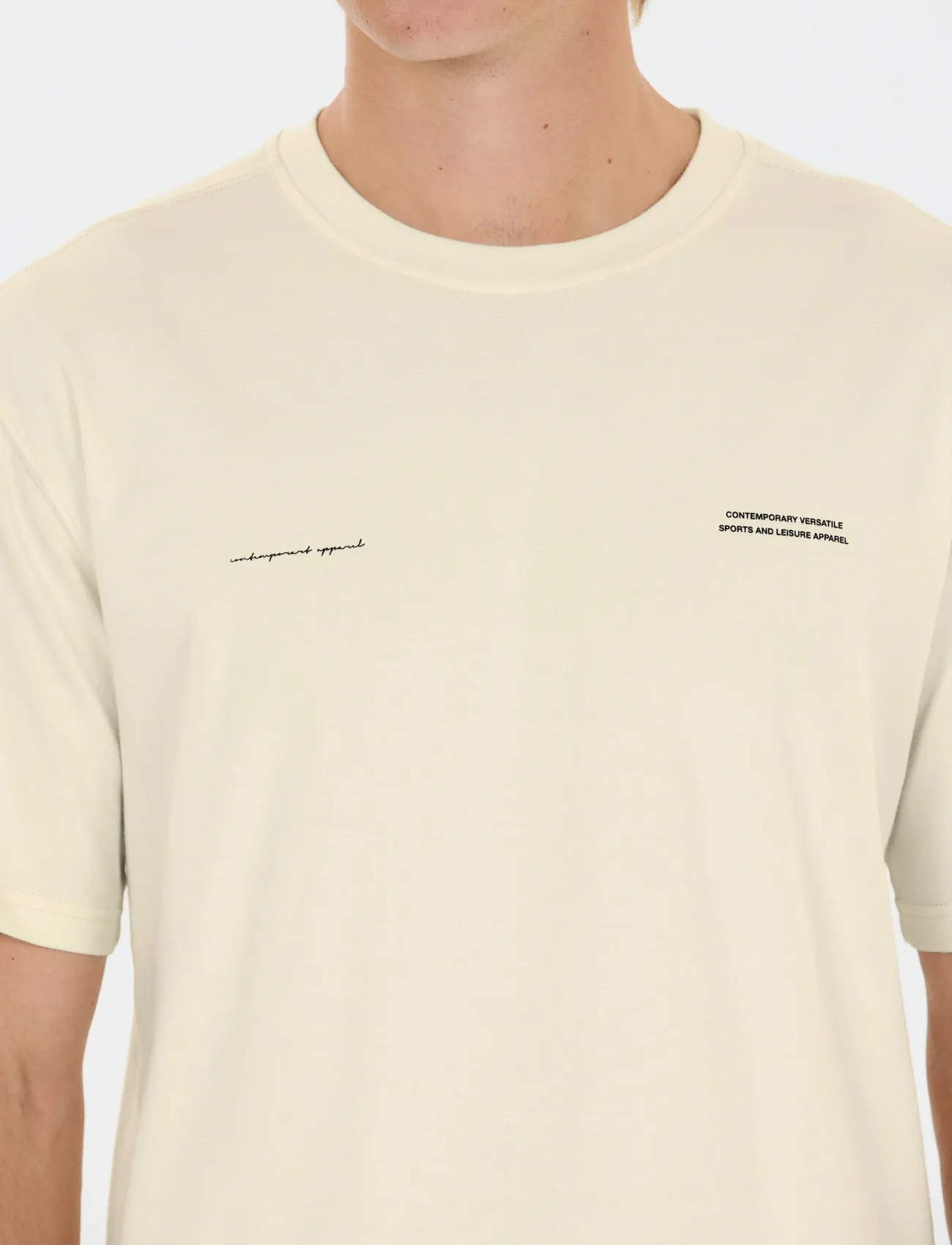 Virtus Brody M Graphic Tee, S, Cream, Sport Overdele > Sport T-shirts, Herre