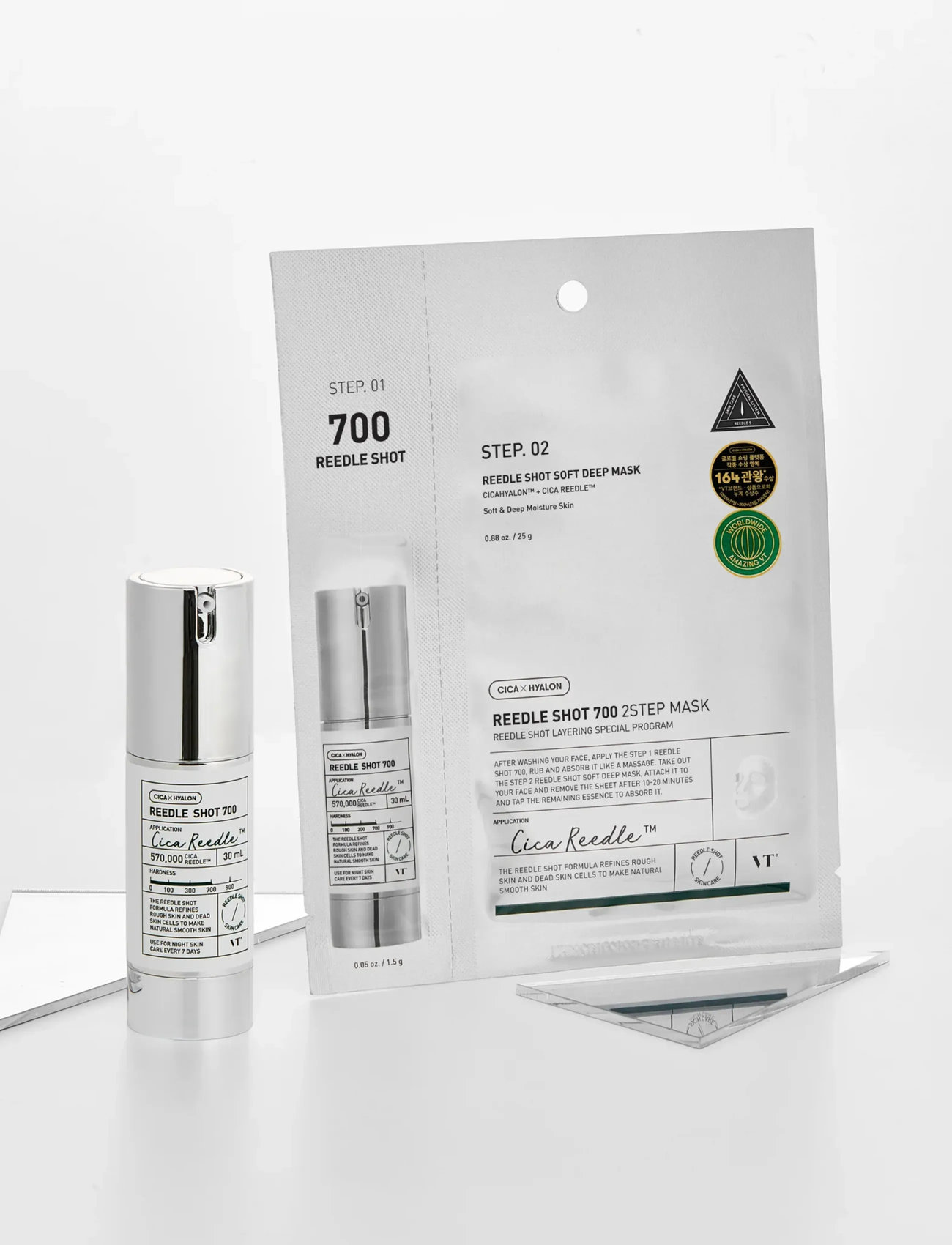 VT Cosmetics Mild Reedle Shot 700 2-Step Mask, 1 PC, Nude, Ansigtsmasker > Fugtgivende Maske, Dame