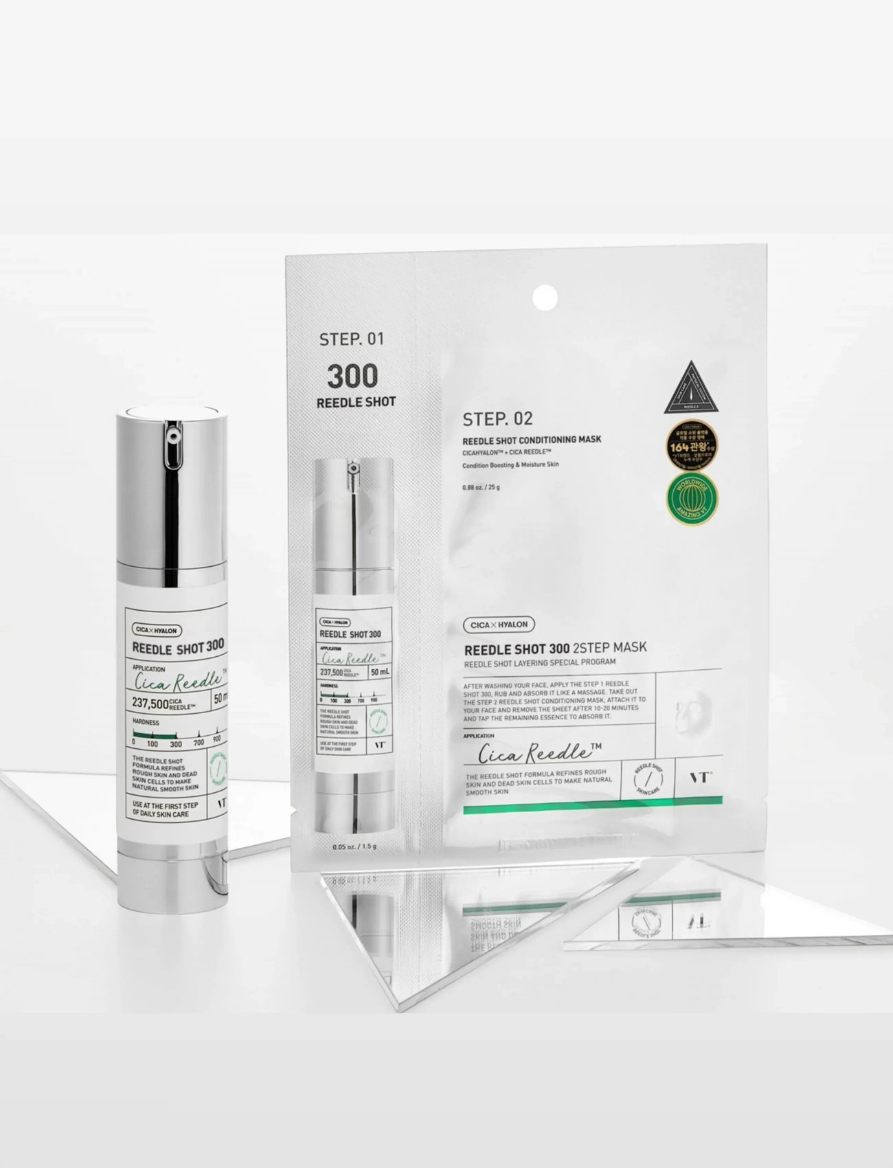 VT Cosmetics Mild Reedle Shot 300 2-Step Mask, 1 PC, Nude, Ansigtsmasker > Fugtgivende Maske, Dame