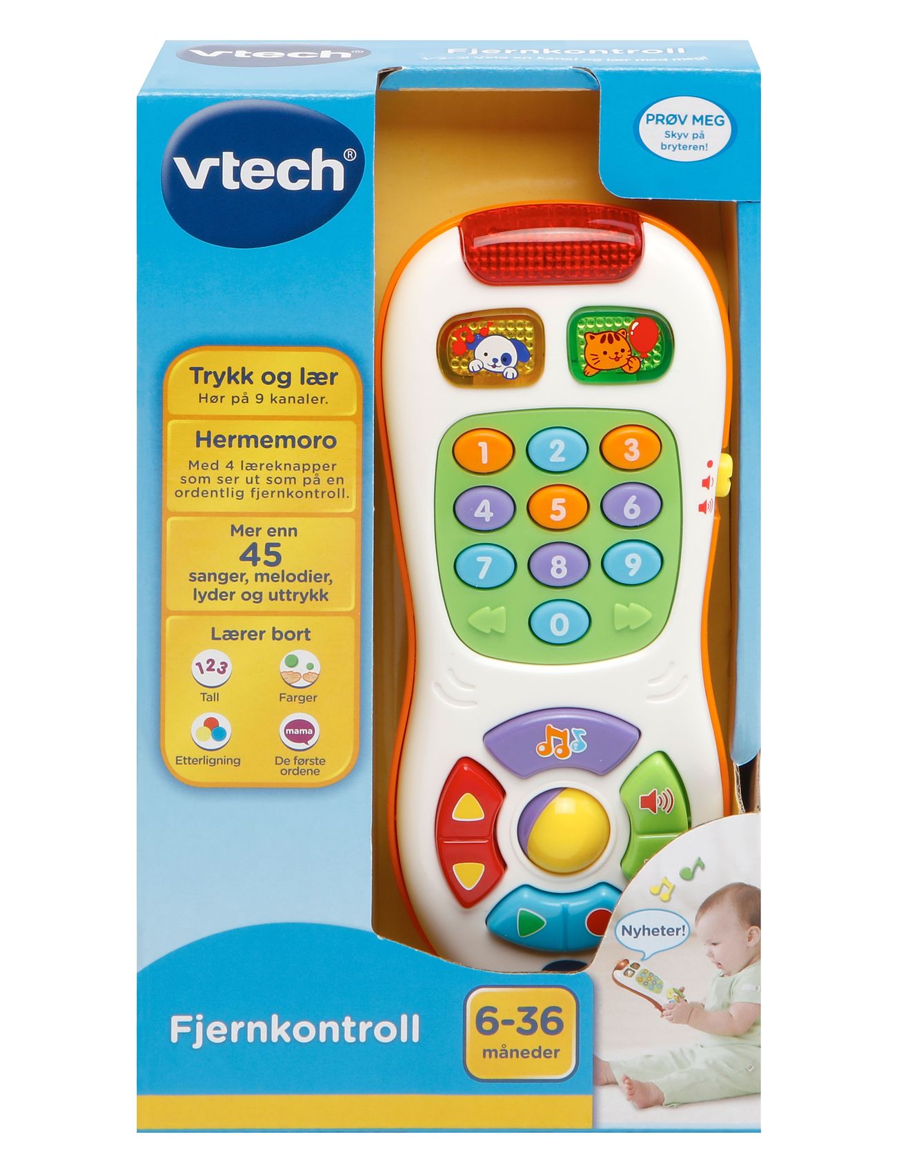 Vtech Baby Fjernkontroll No Toys Baby Toys Educational Toys Activity Toys Multi/patterned Vtech