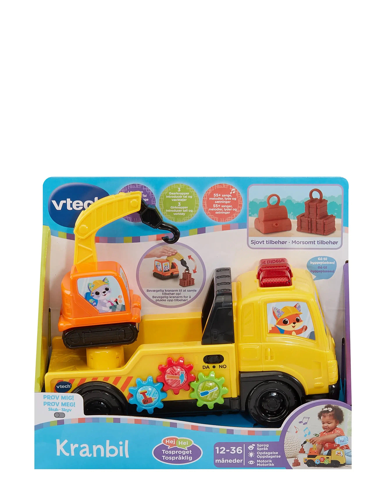 Vtech Vtech Building Buddies Truck Dk/No, One Size, Yellow, Educational Legetøj > Interactive Legetøj, Børn