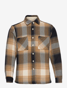 WHITING OVERSHIRT OMBRE CHECK - clothing - black / yellow