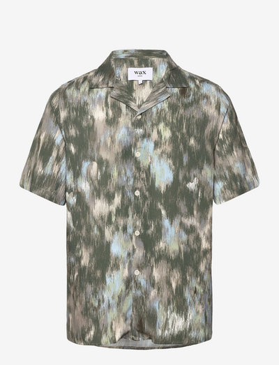 DIDCOT SHIRT WATERCOLOUR FLORAL - chemises de lin - khaki multi