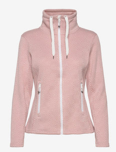 Freida W Melange Fleece Jacket - mellomlagsjakker - 358 pink sand
