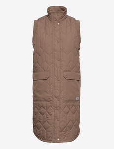 Beah W Long Quilted Vest - down- & padded jackets - pine bark