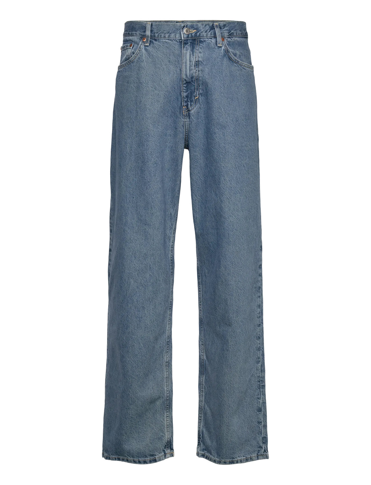 Weekday Galaxy Mid Rise Loose Straight Leg Unisex Jeans, 28 x 32, Blue, Jeans > Afslappede, Herre