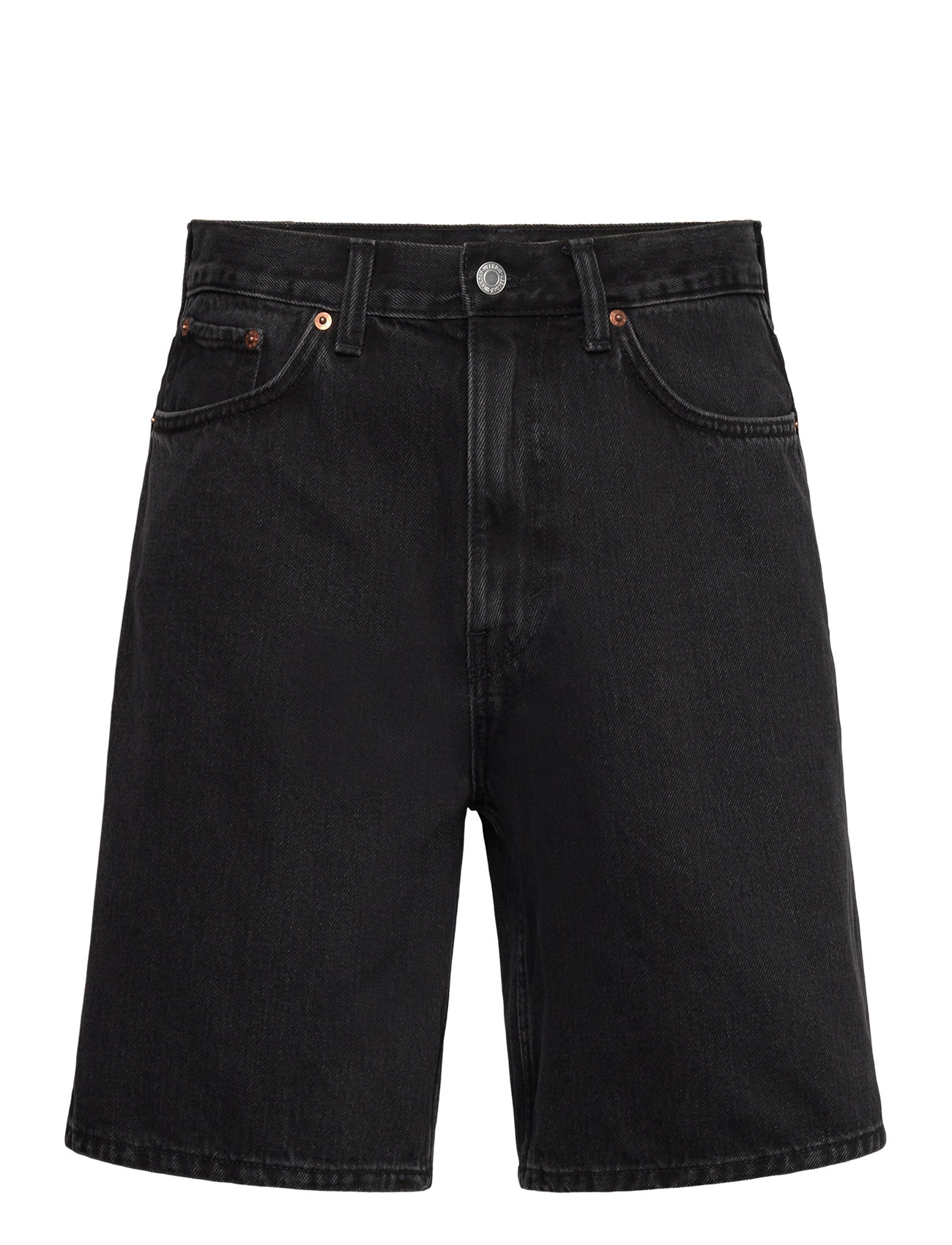 Weekday Galaxy Denim Shorts, 27, Black, Shorts > Denim, Herre