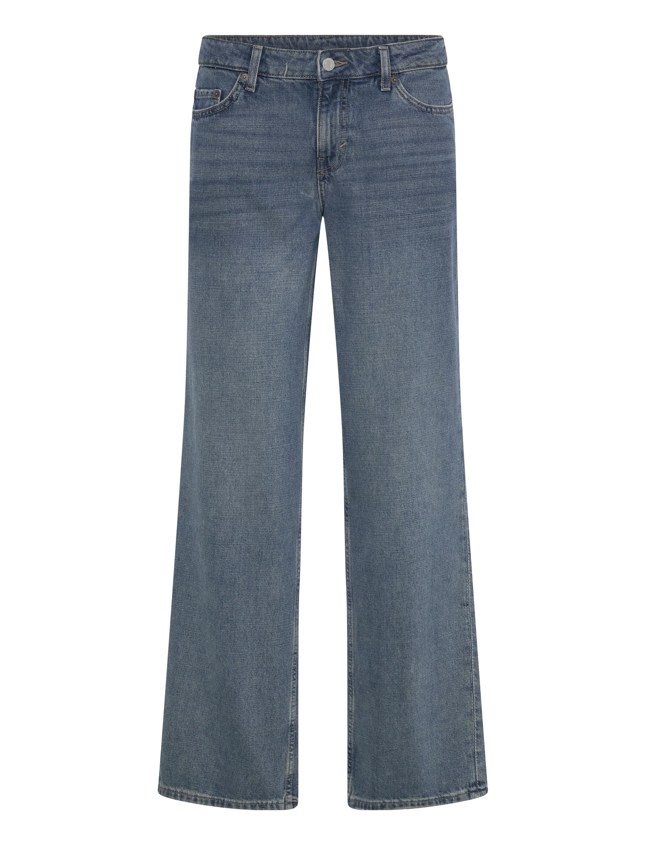 Weekday Ample Low Rise Loose Wide Leg Jeans, 26 x 32, Blue, Jeans > Vidde, Dame