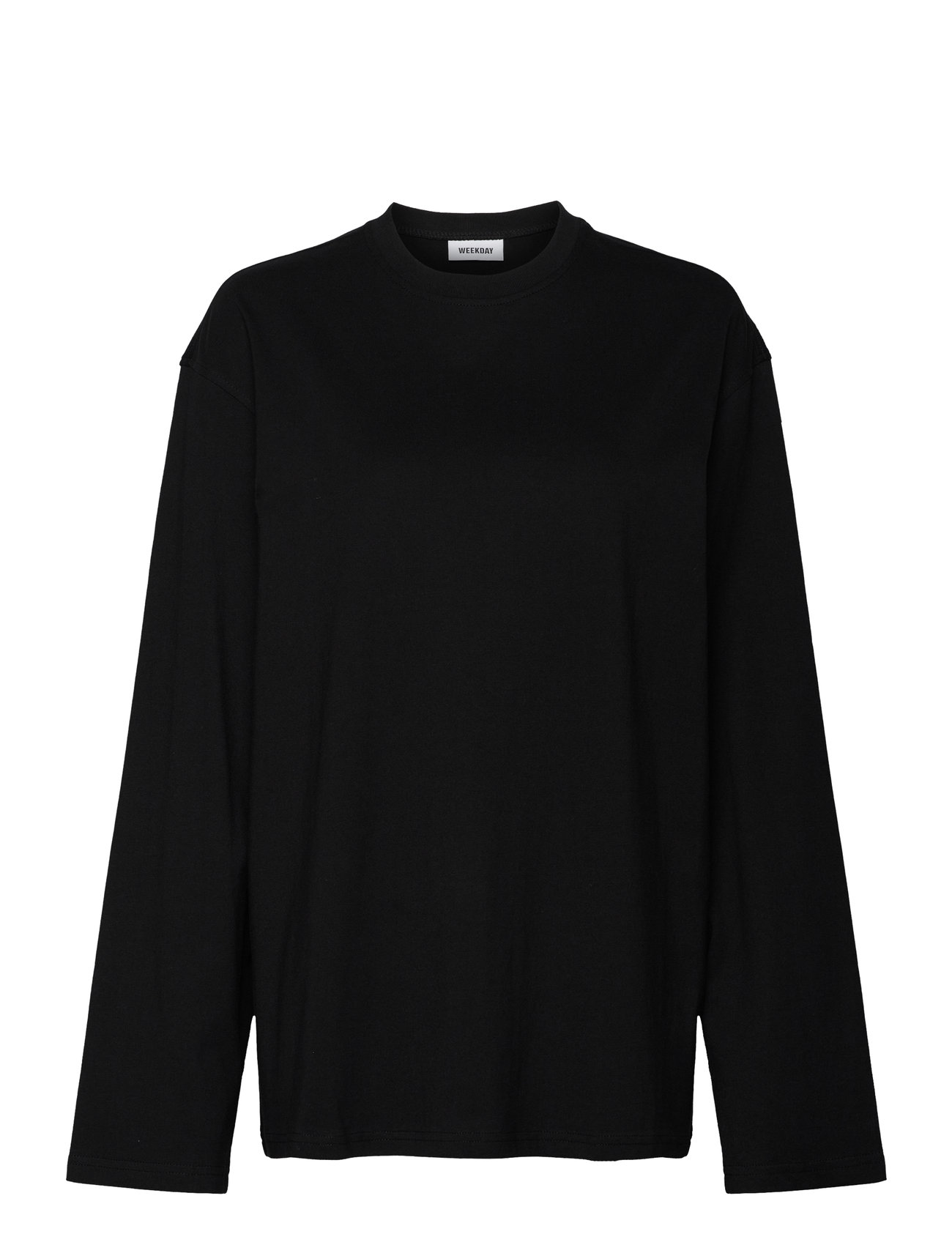 Weekday Oversized Long Sleeve T-Shirt, S, Black, T-Shirts & Toppe > Langærmede, Dame