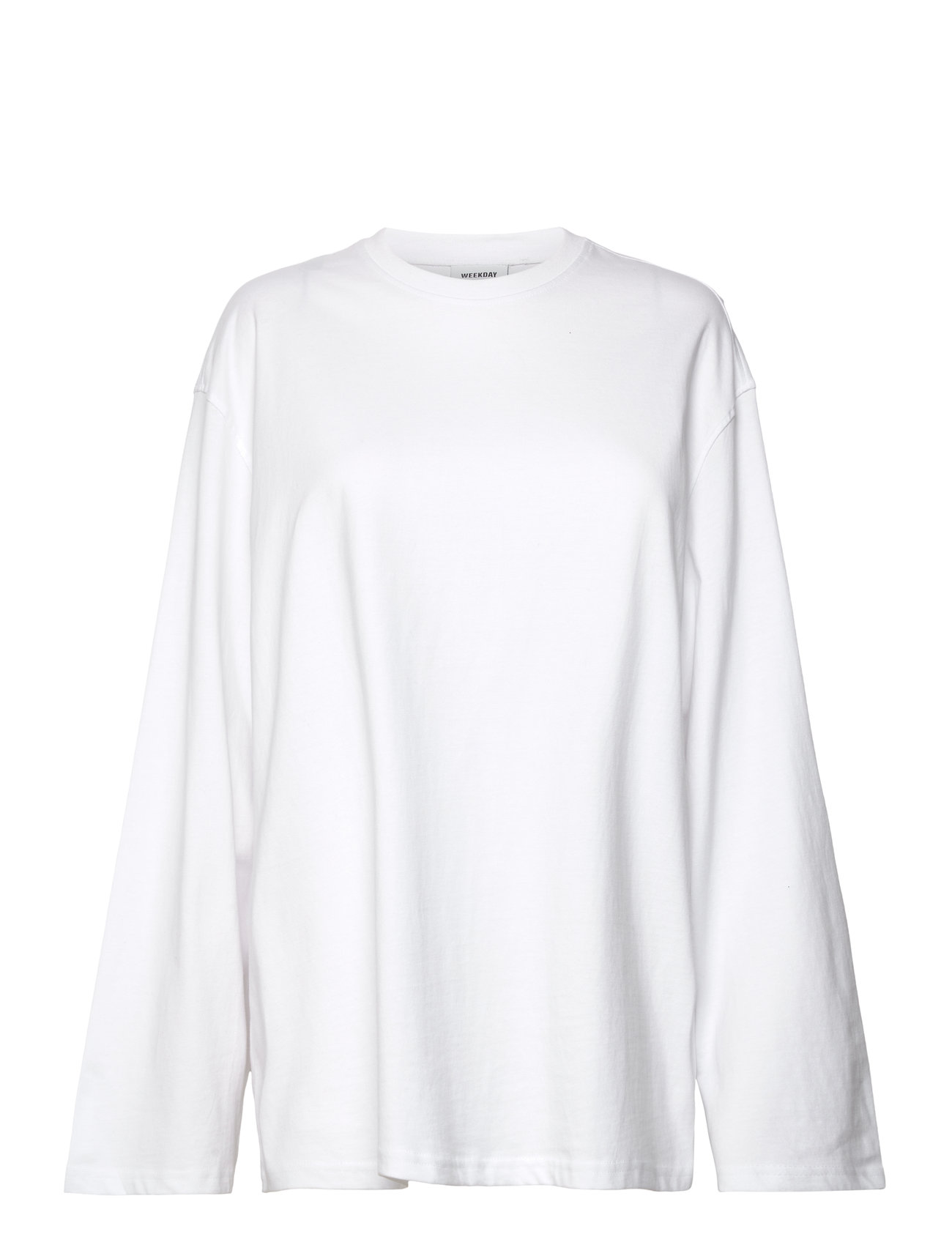 Weekday Oversized Long Sleeve T-Shirt, M, White, T-Shirts & Toppe > Langærmede, Dame