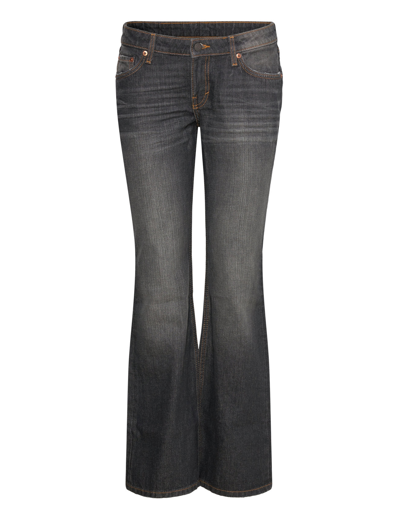 Weekday Low Slim Bootcut Jeans Svart