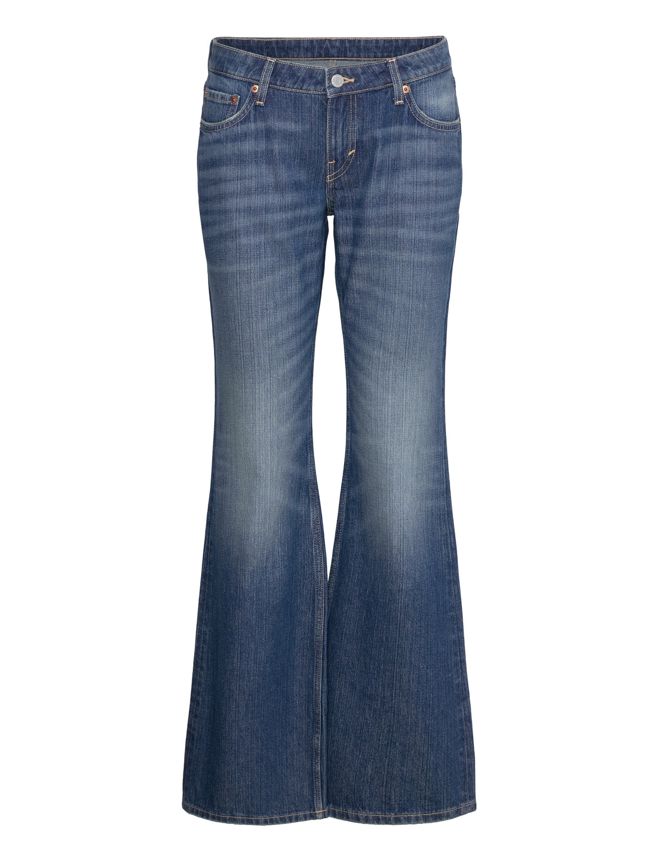 Weekday Low Slim Bootcut Jeans Blå