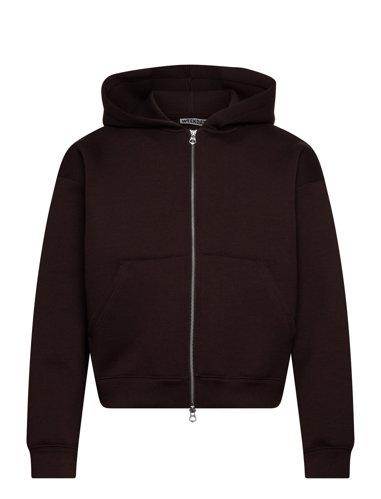 Weekday Simon Scuba Zip Hoodie, S, Black, Sweatshirts & Hættetrøjer > Hættetrøjer, Herre