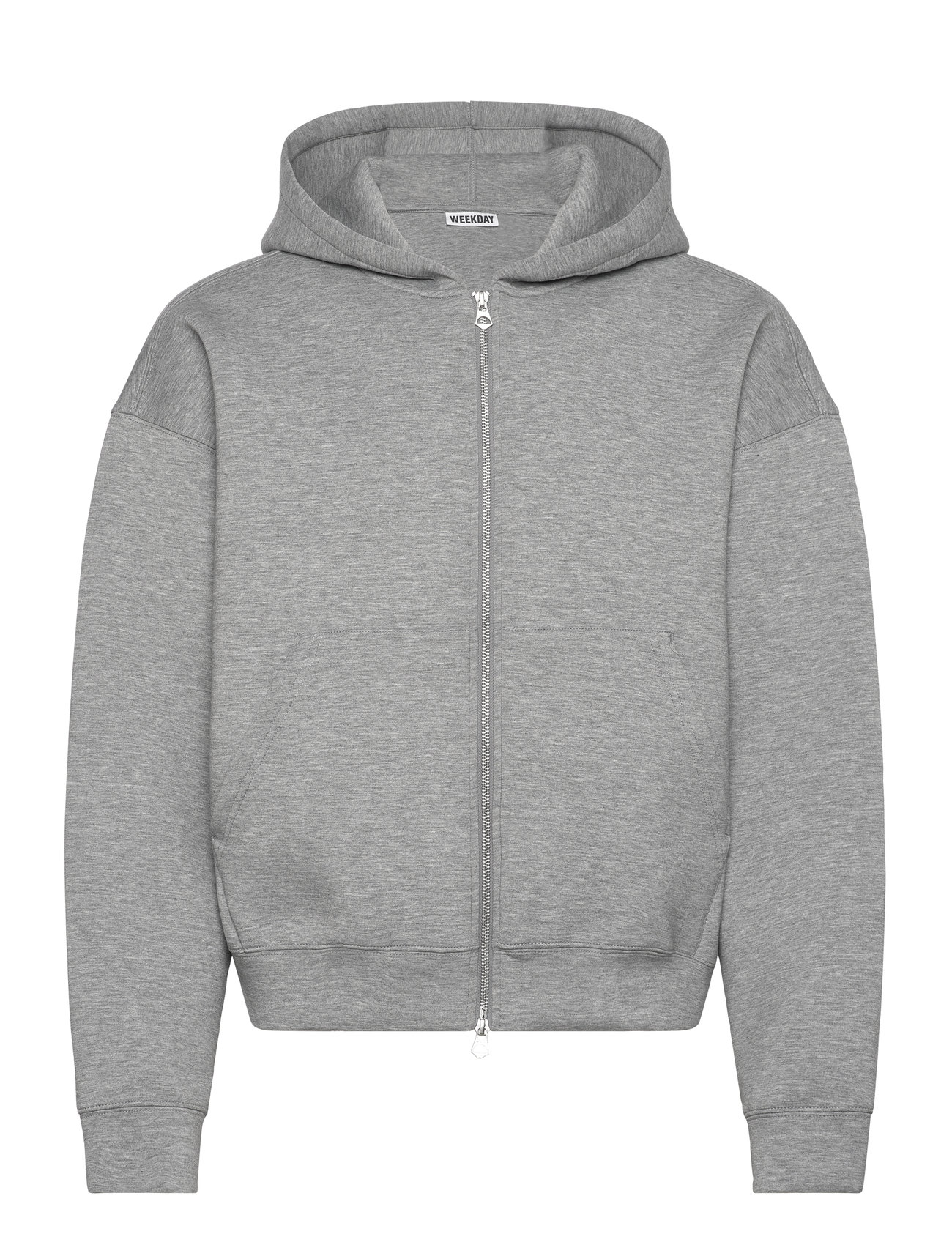 Weekday Simon Scuba Zip Hoodie, XL, Grey, Sweatshirts & Hættetrøjer > Hættetrøjer, Herre