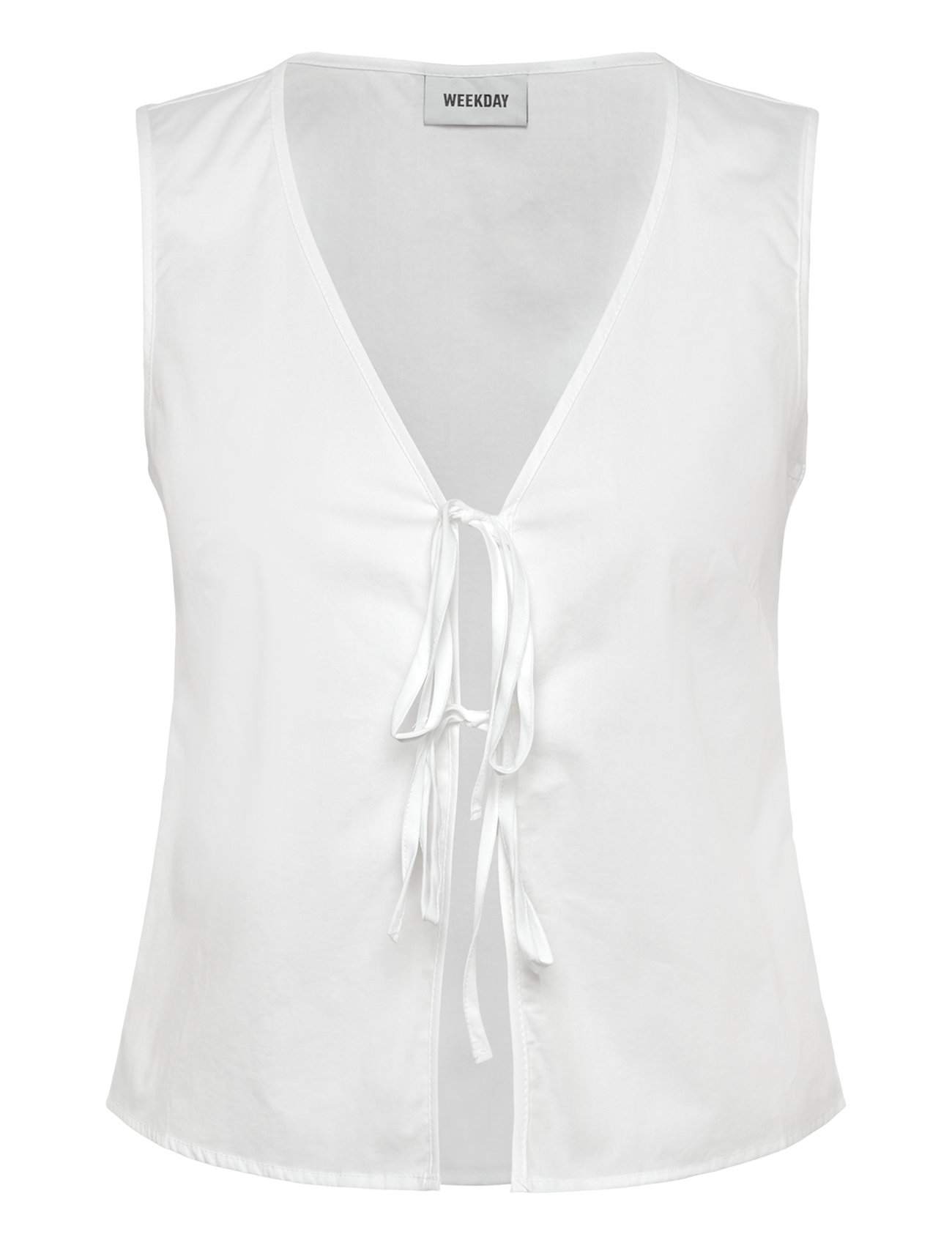 Weekday Fitted Vest Top, 40, White, T-Shirts & Toppe > Uden Ærmer, Dame