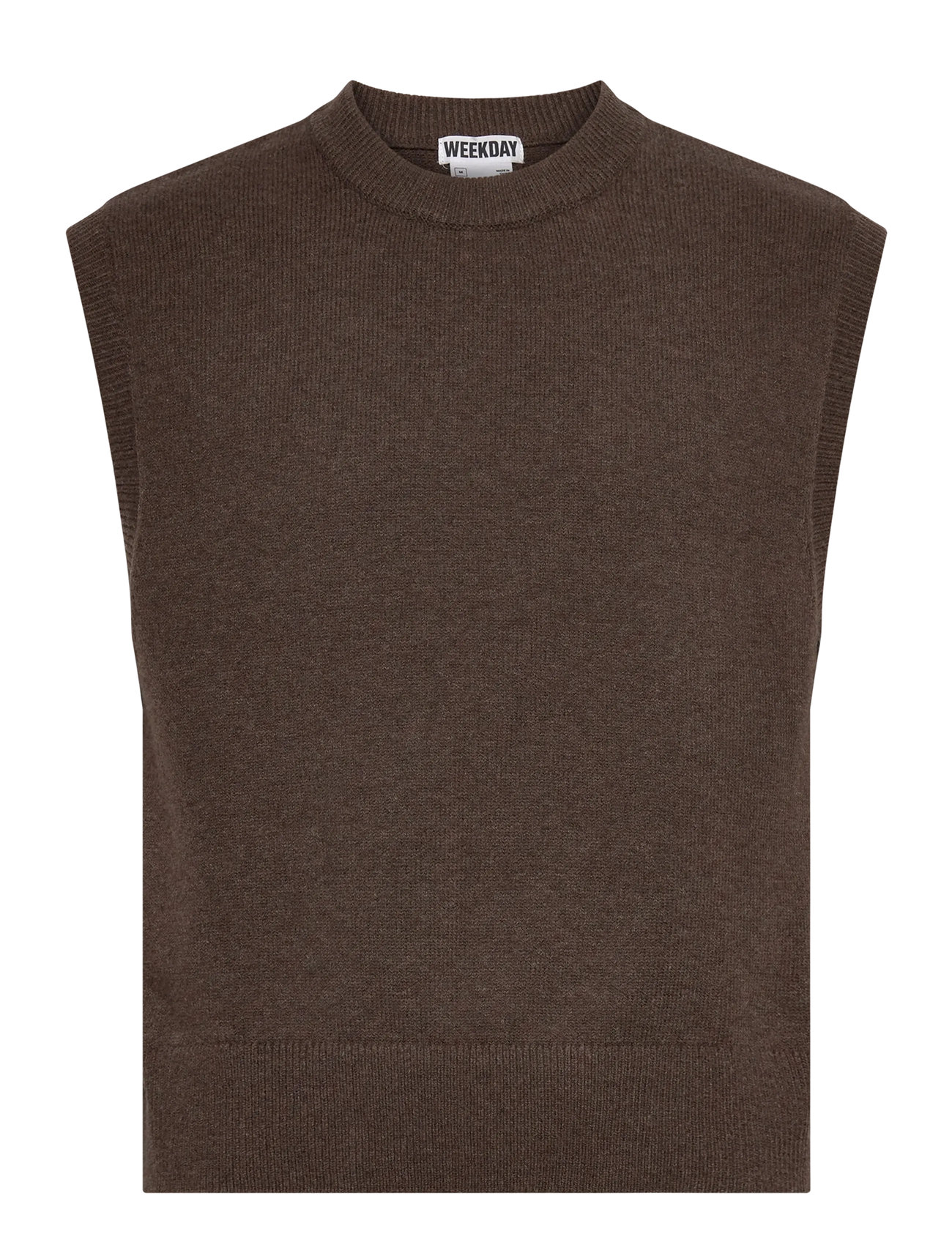 Weekday Knitted Vest, XS, Brown, Strik > Strikkede Veste, Herre