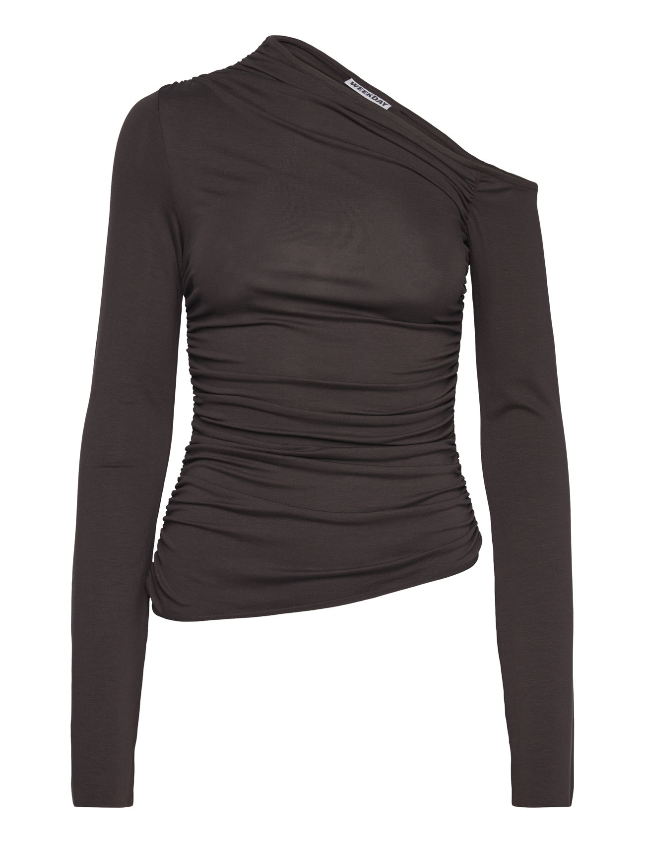 Weekday Drape Asymmetric Lyocell Top (WEE1241006) - Long-sleeved