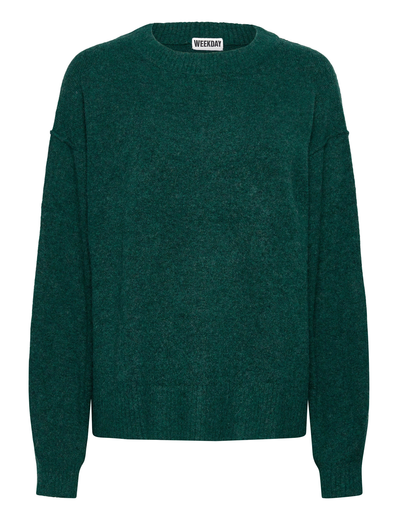 Weekday Relaxed Knitted Sweater, XL, Green, Strik > Trøjer, Dame