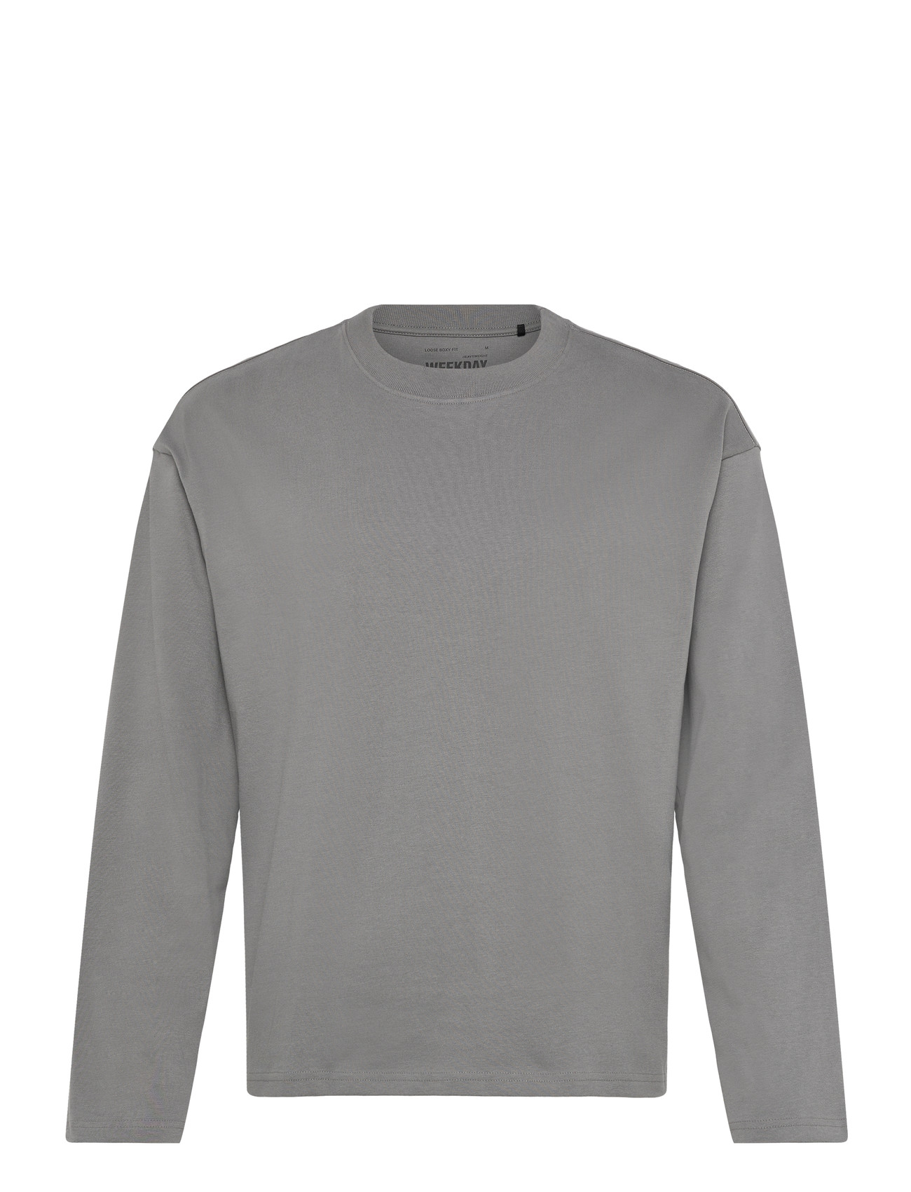 Weekday Loose Boxy Long-Sleeved T-Shirt, M, Grey, T-Shirts > Langærmede, Herre