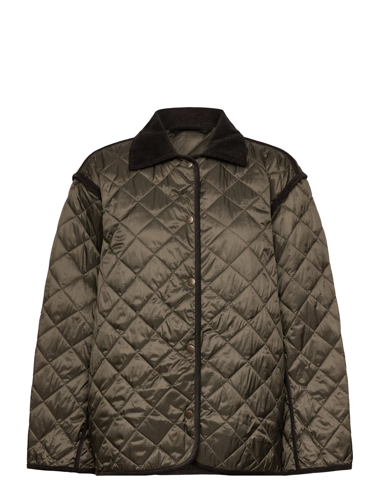 Weekday Oversized Quilted Liner Jacket, XL, Brown, Jakker > Quiltede Jakker, Dame