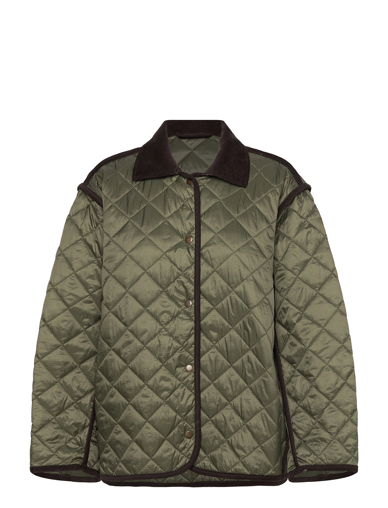 Quilted Liner Jacket Vattert Jakke Green Weekday