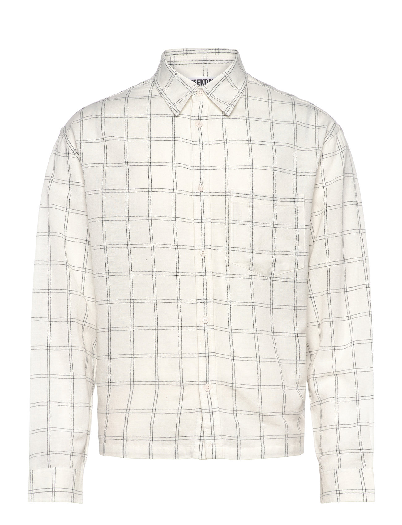 Weekday Oversized Boxy Linen Shirt (WEE1271178) - Checkered