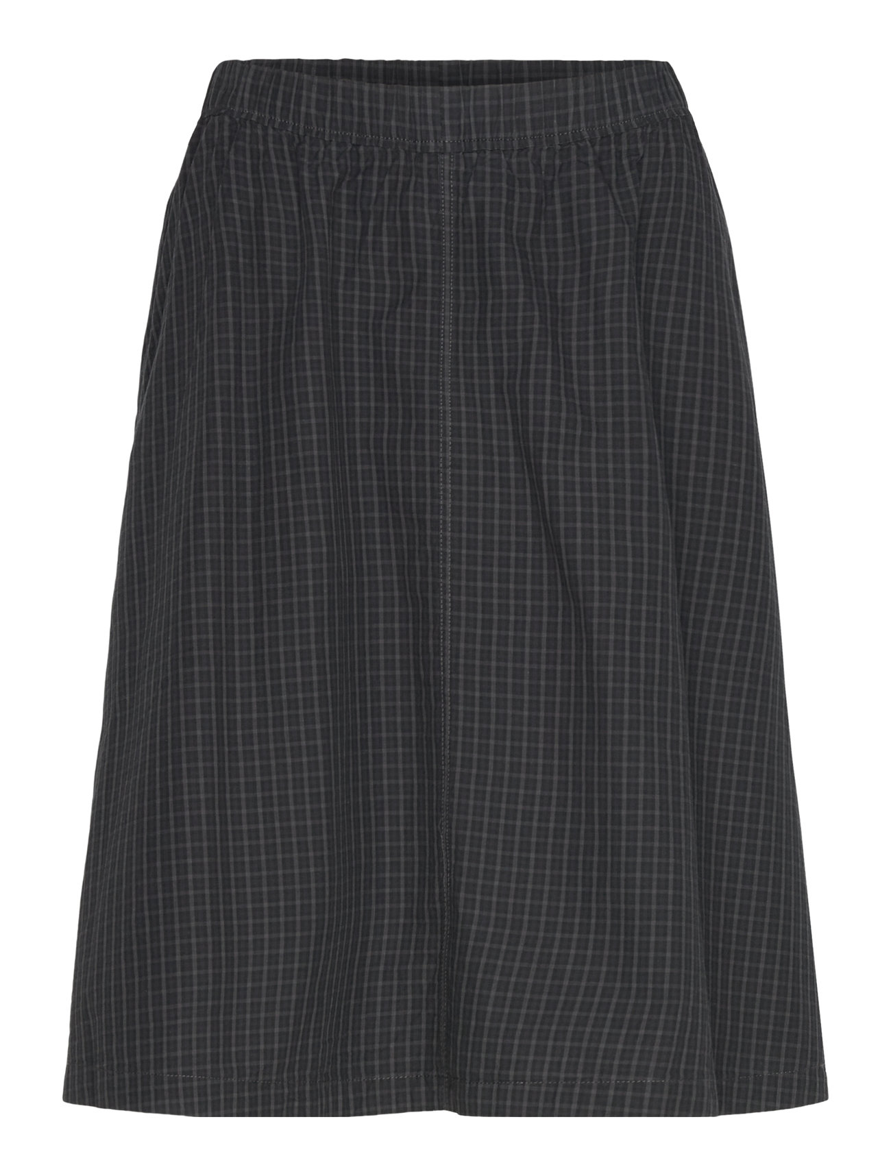 Cotton Poplin Midi Skirt Skirts Knee-length & Midi Skirts Black Weekday