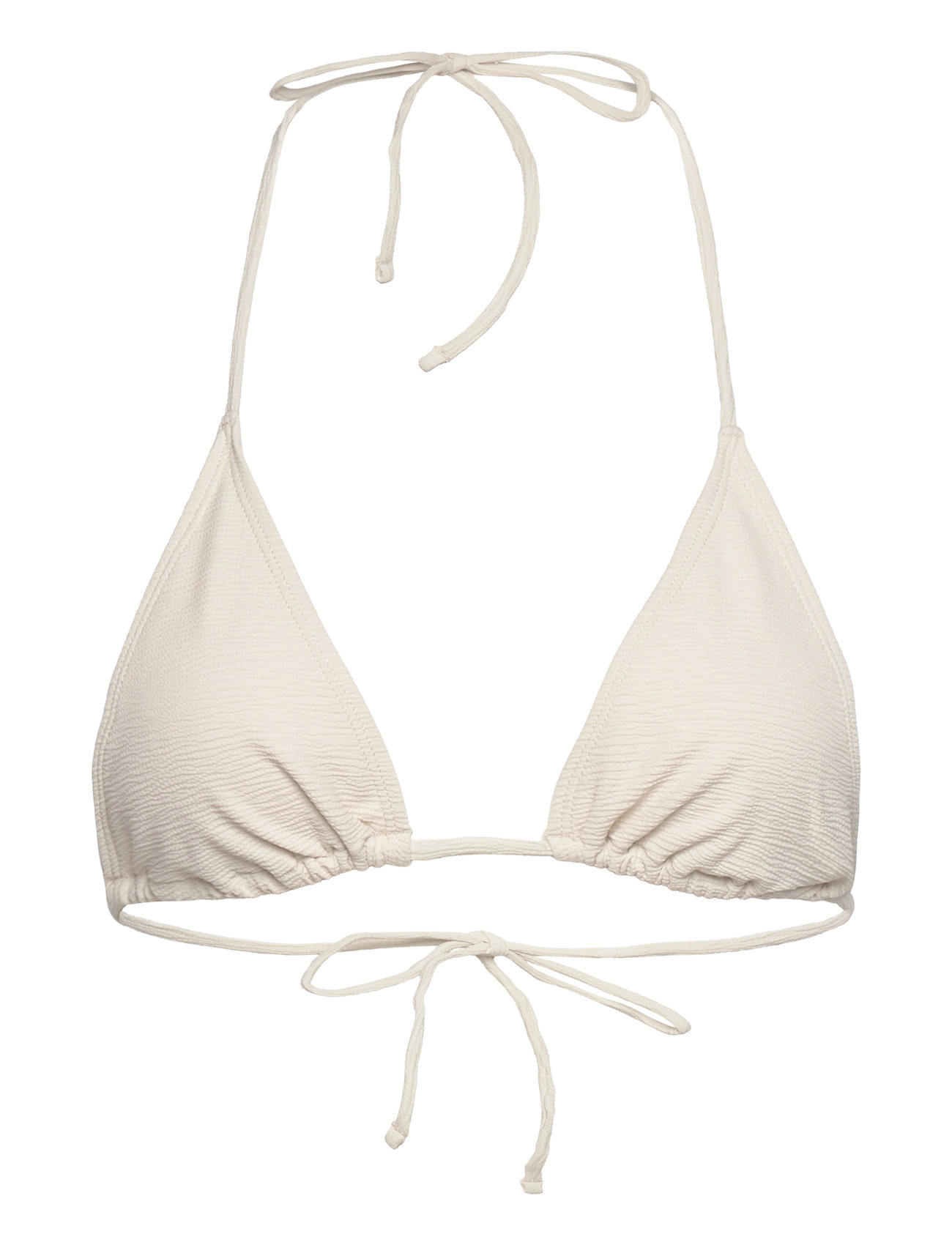 Structured Strappy Triangle Bikini Top Swimwear Bikinis Bikini Tops Triangle Bikinitops White Weekday