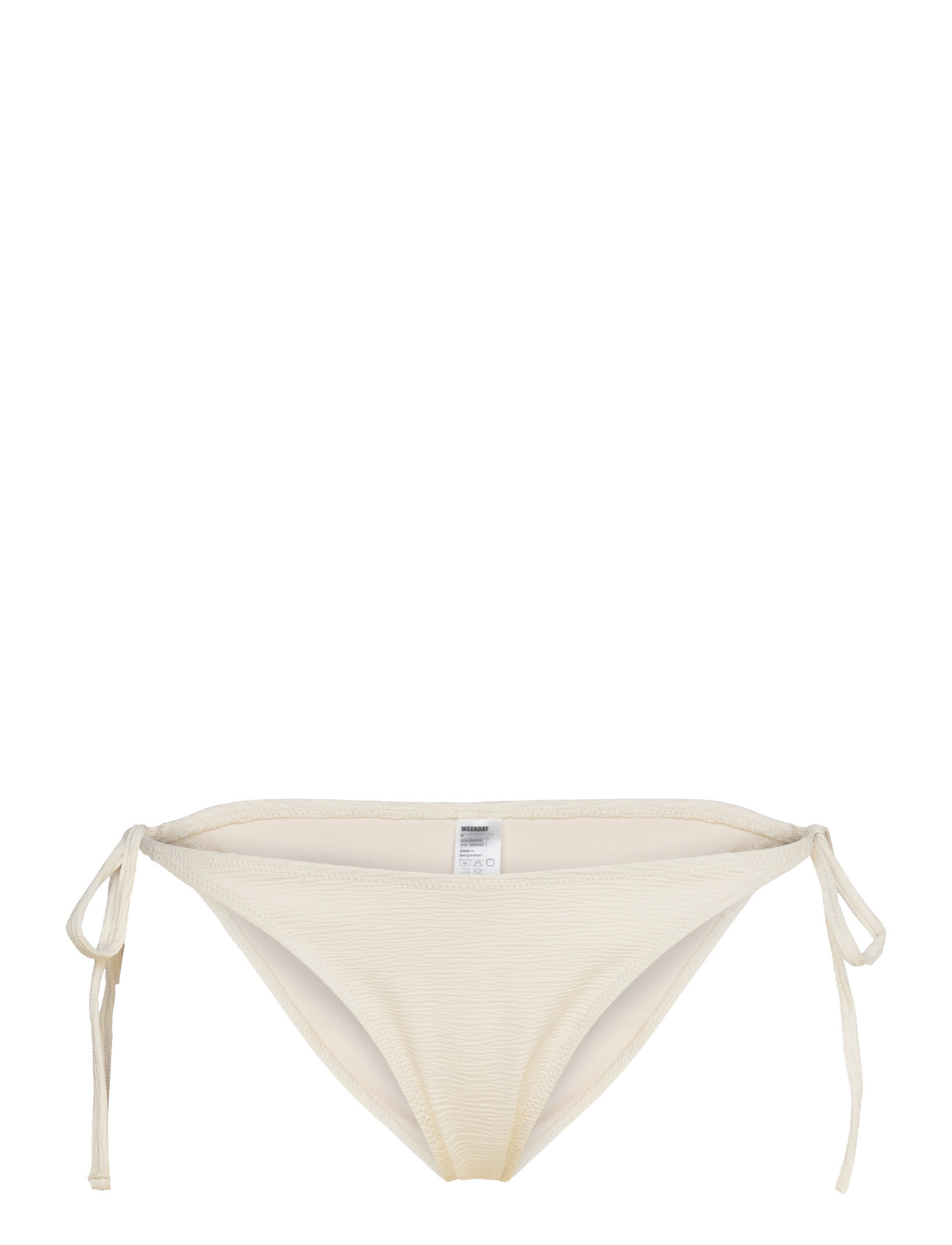 Structured Strappy Tie Bikini Bottoms Swimwear Bikinis Bikini Bottoms Side-tie Bikinis White Weekday