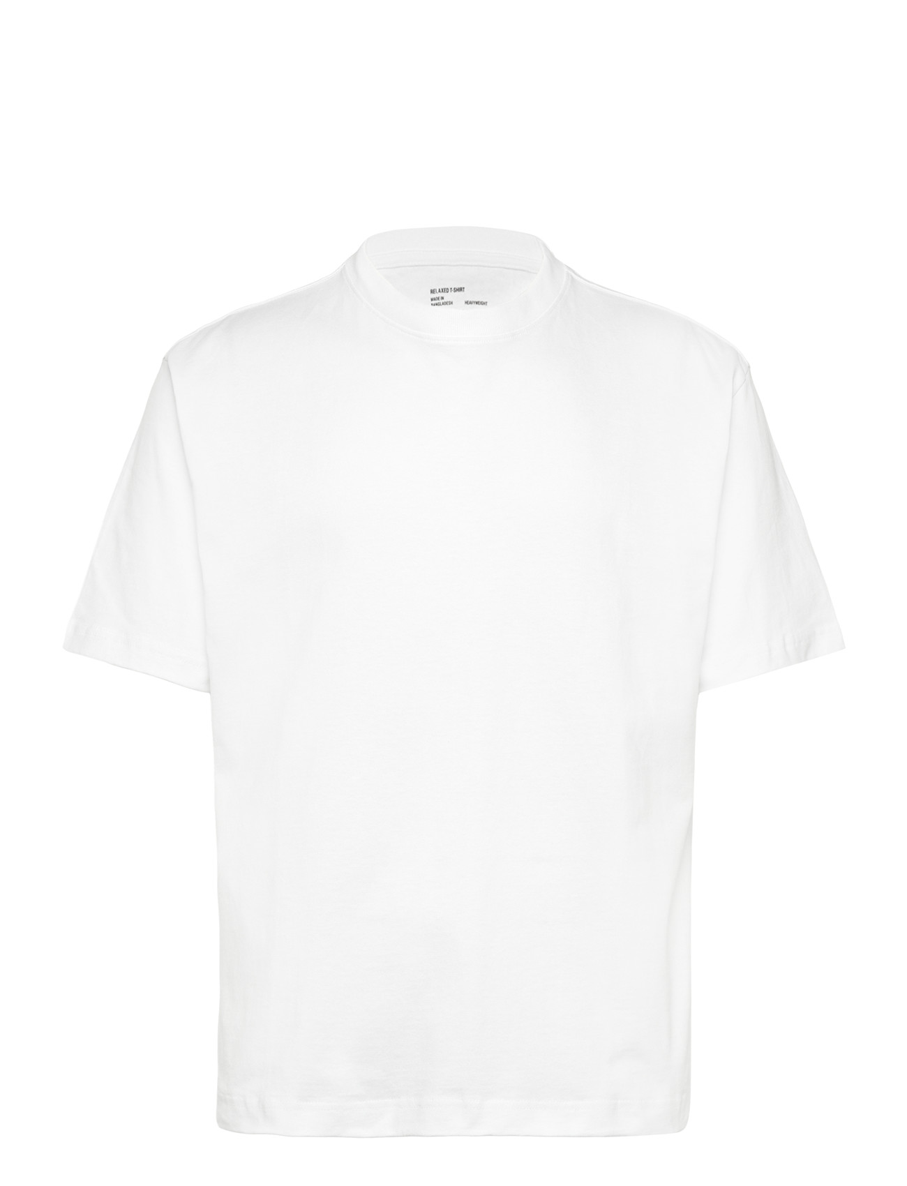 Weekday Relaxed Fit Short-Sleeved Cotton T-Shirt, M, White, T-Shirts > Kortærmede, Herre