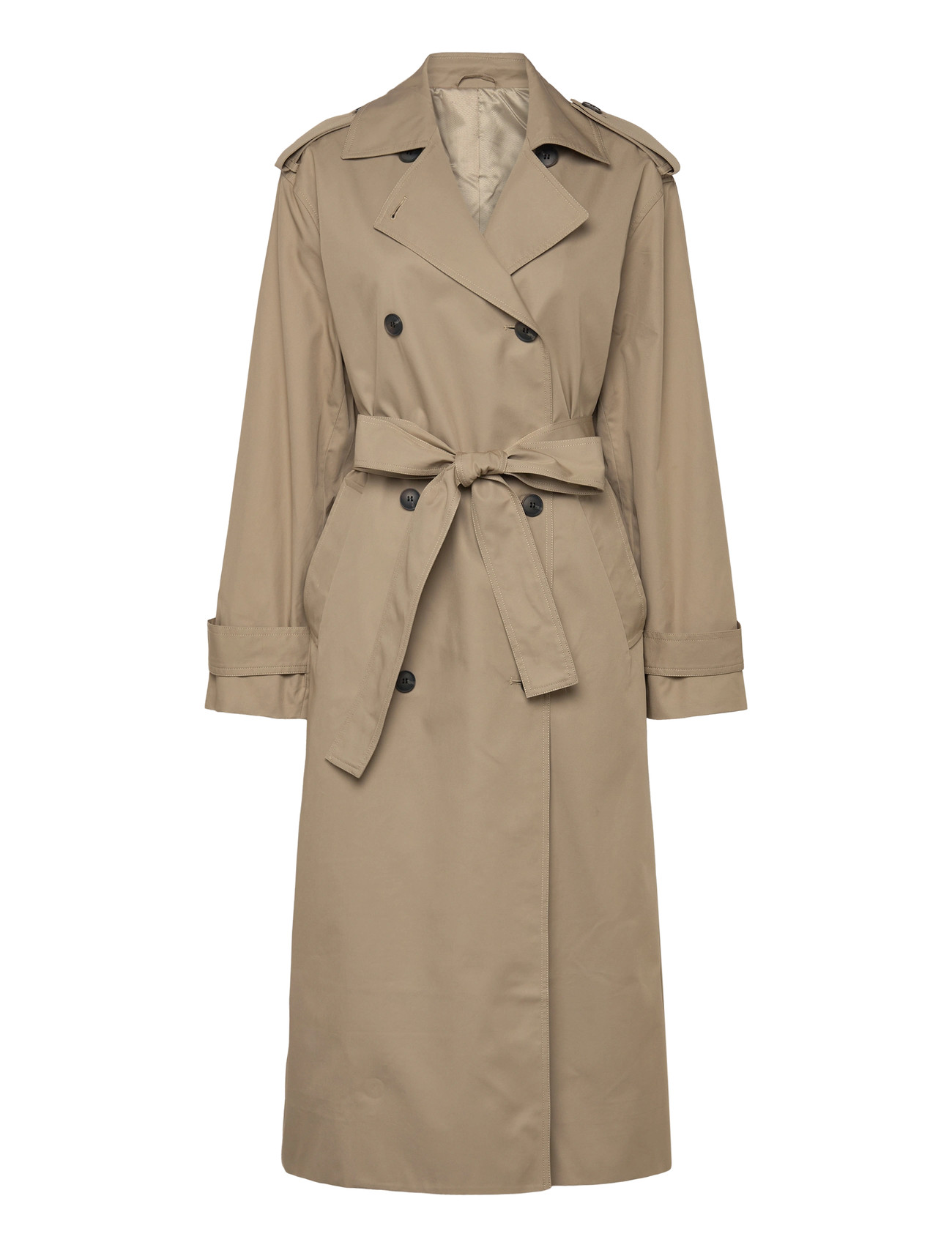 Weekday Oversized Double Breasted Canvas Trench Coat