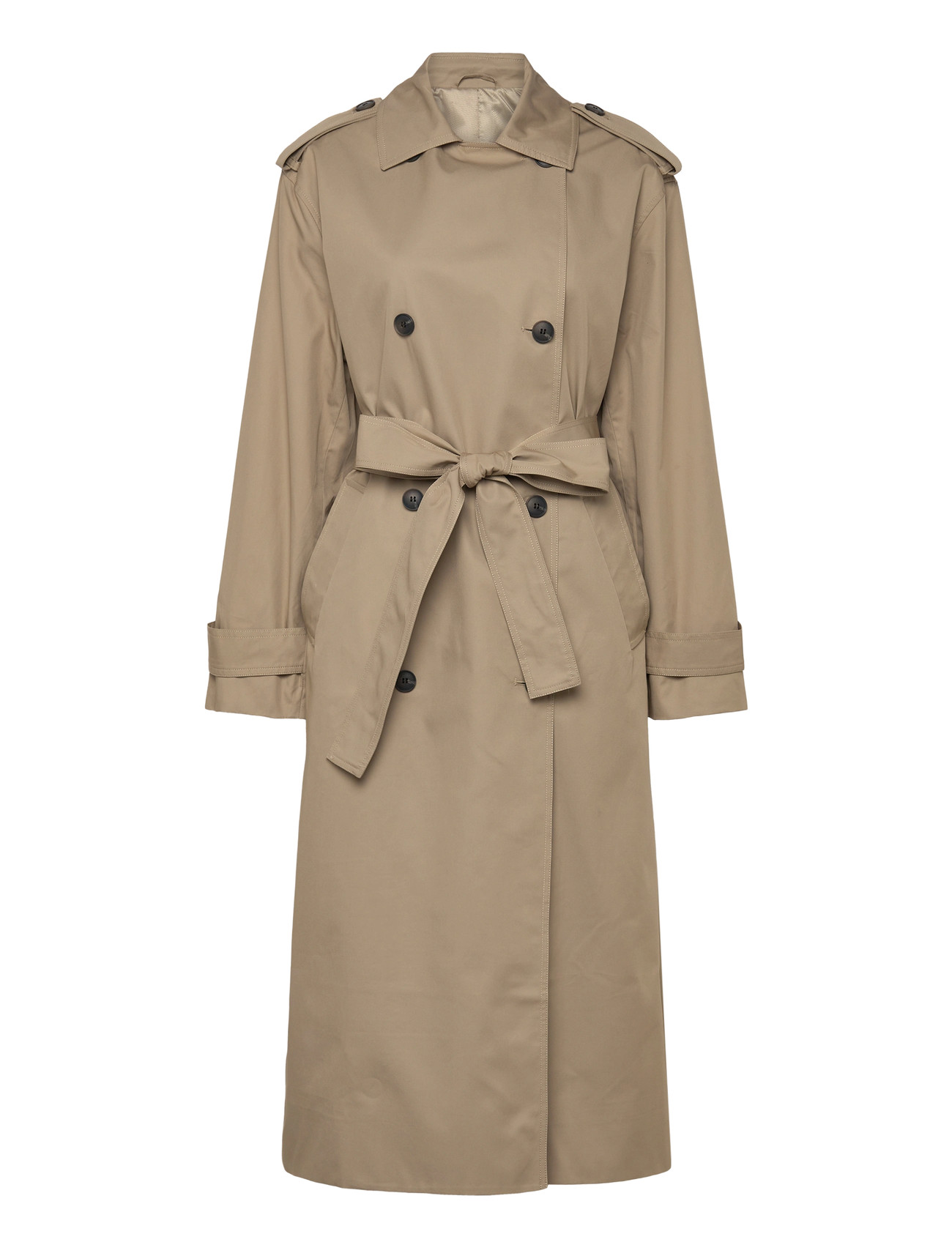 Weekday Oversized Double Breasted Canvas Trench Coat 3