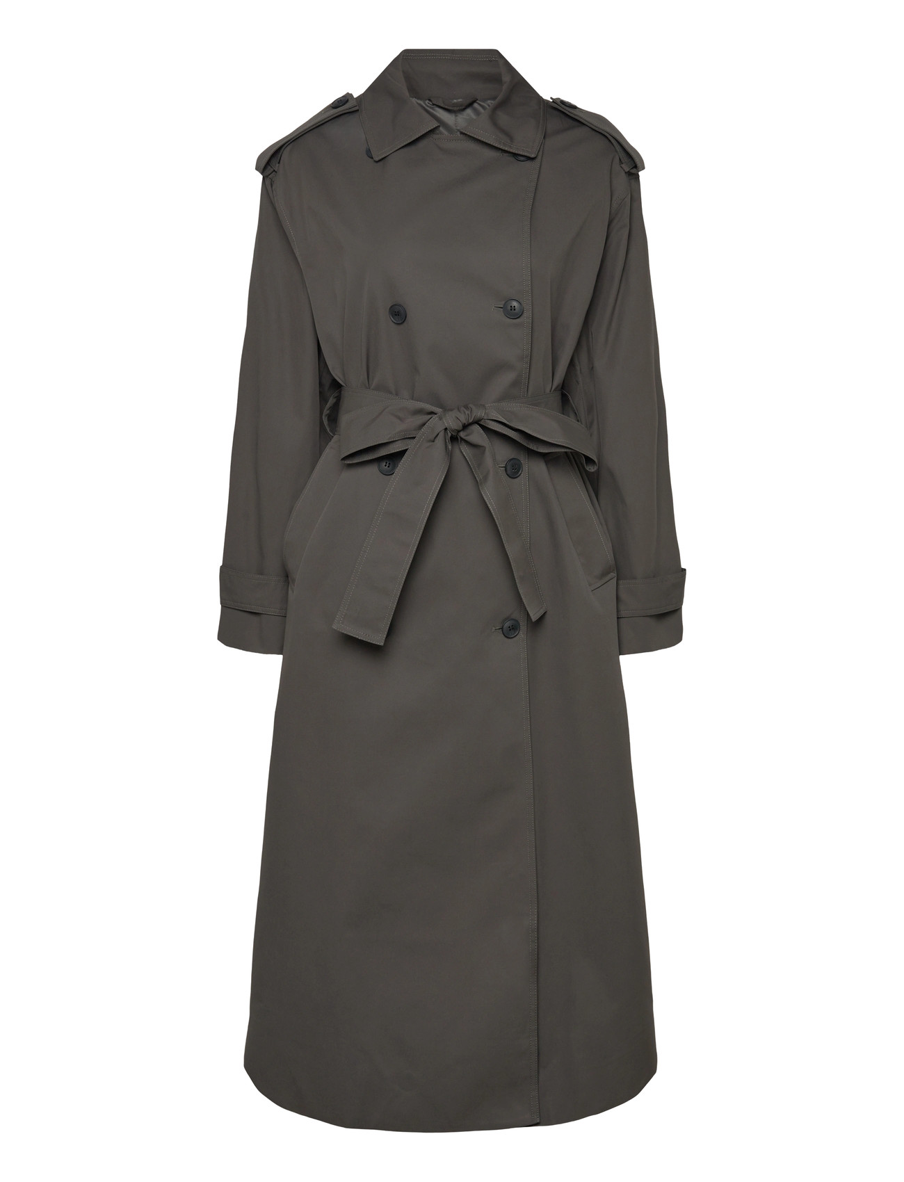 Weekday Oversized Double Breasted Canvas Trench Coat 3