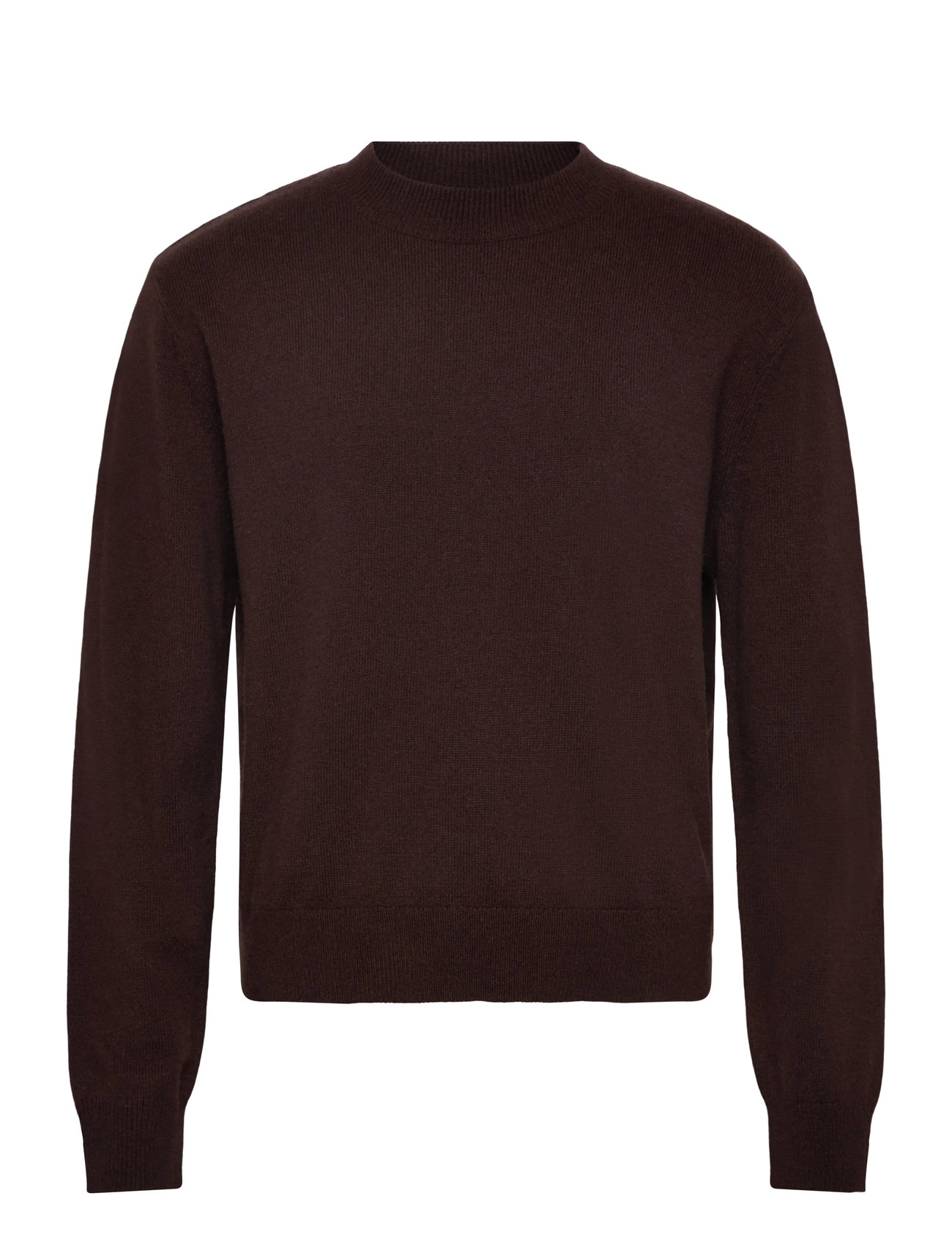 Weekday Regular Woolblend Sweater, XS, Brown, Strik > Runde Halse, Herre