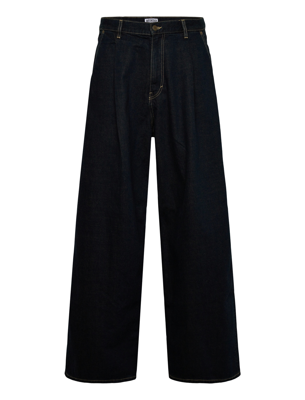 Weekday Pleated Loose Baggy Leg Jeans, 31, Navy, Jeans > Afslappede, Herre