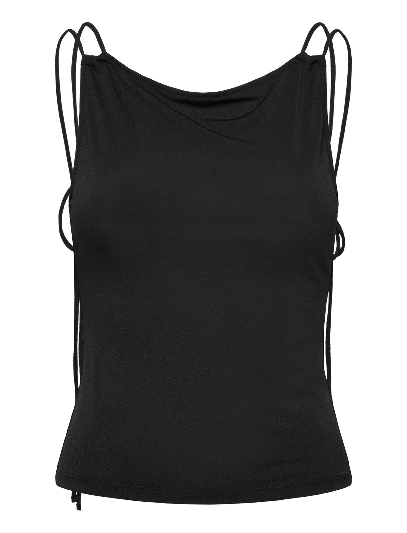 Weekday Strappy Boatneck Top, XS, Black, Toppe > Festtoppe, Dame