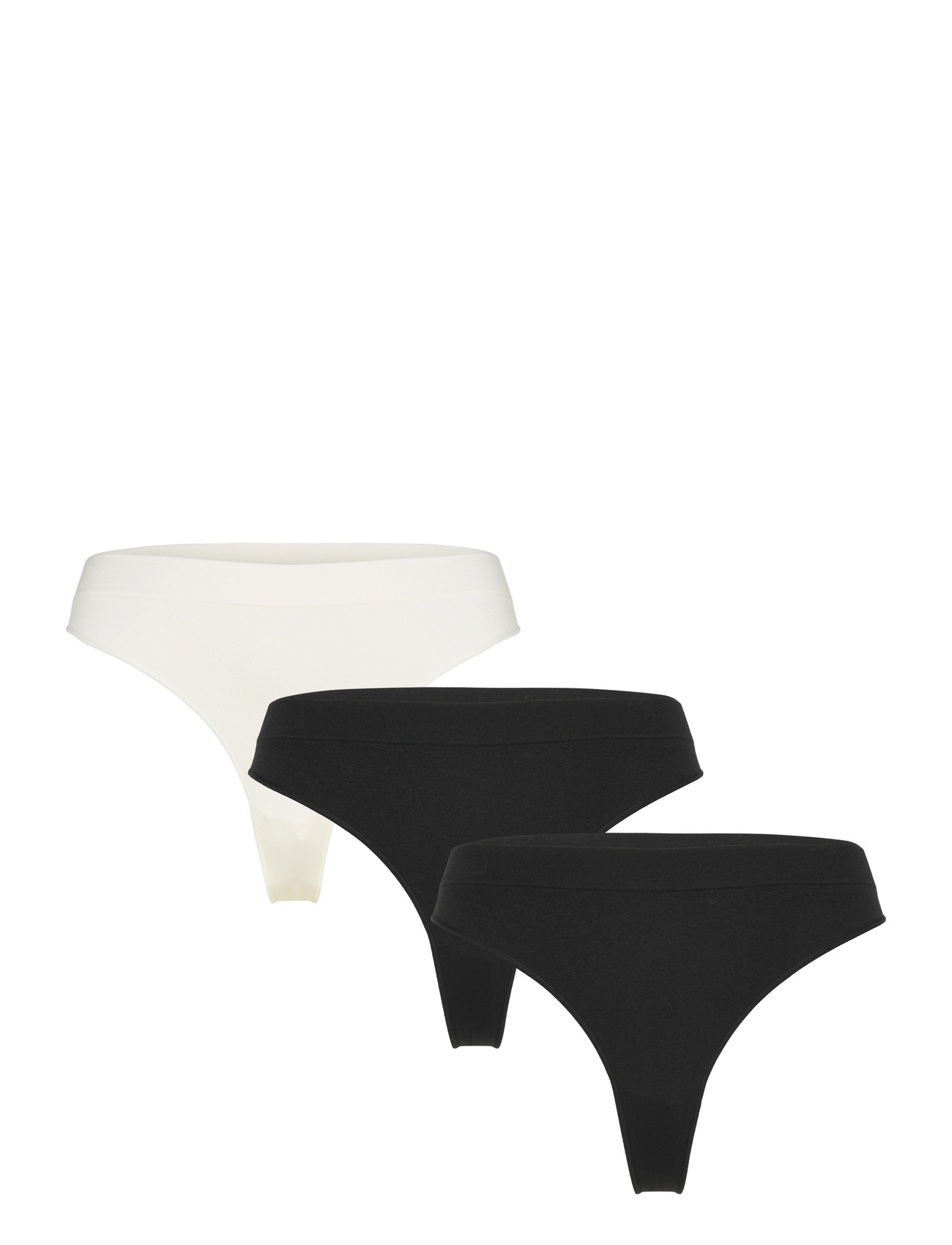 Weekday 3-Pack Seamless Thongs, XL, Black, Trusser > G-Streng, Dame