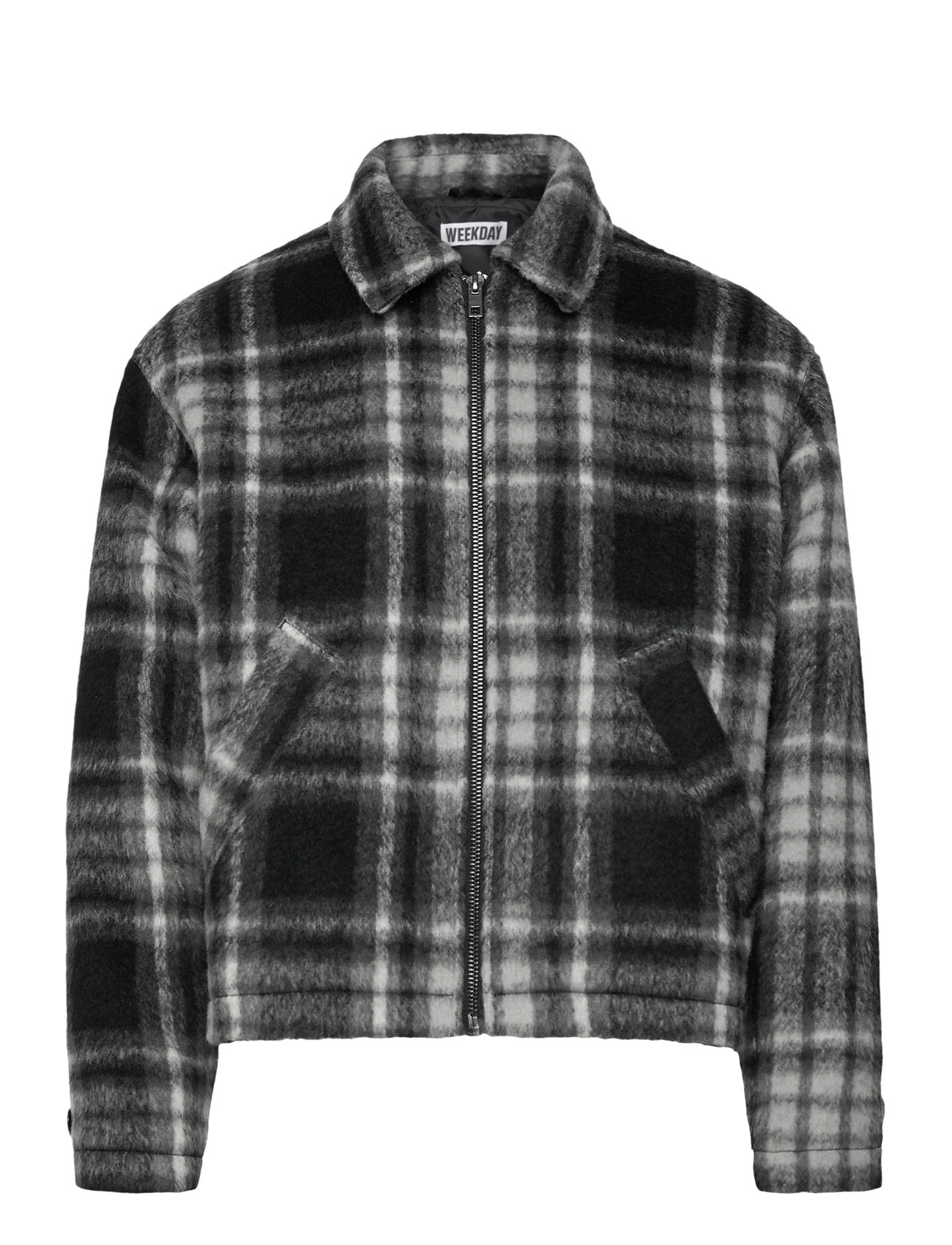 Weekday Relaxed Wool-Blend Zip Jacket, M, Grey, Jakker > Uldjakker, Herre