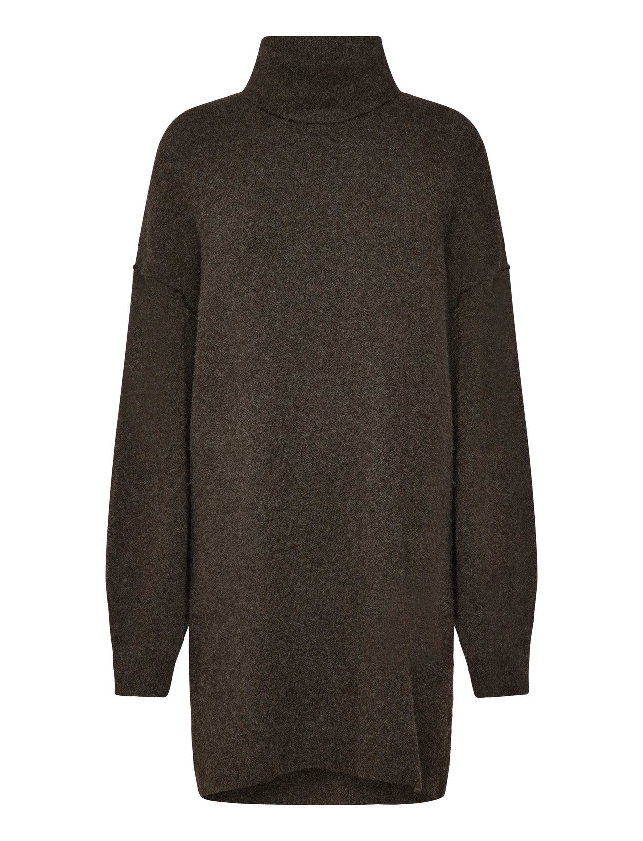 Weekday Annie Mini Turtleneck Dress, M, Brown, Kjoler > Strikkede Kjoler, Dame