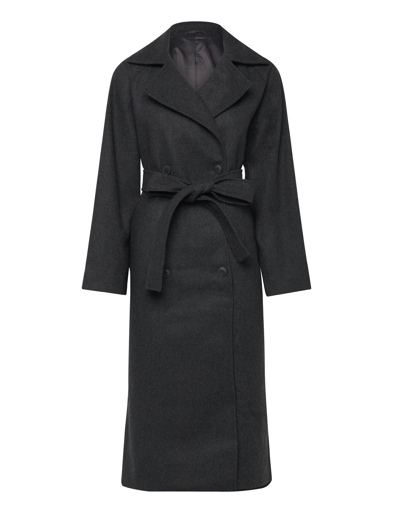 Weekday Oversized Wool-Blend Double-Breasted Coat, XL, Grey, Frakker > Uldfrakker, Dame