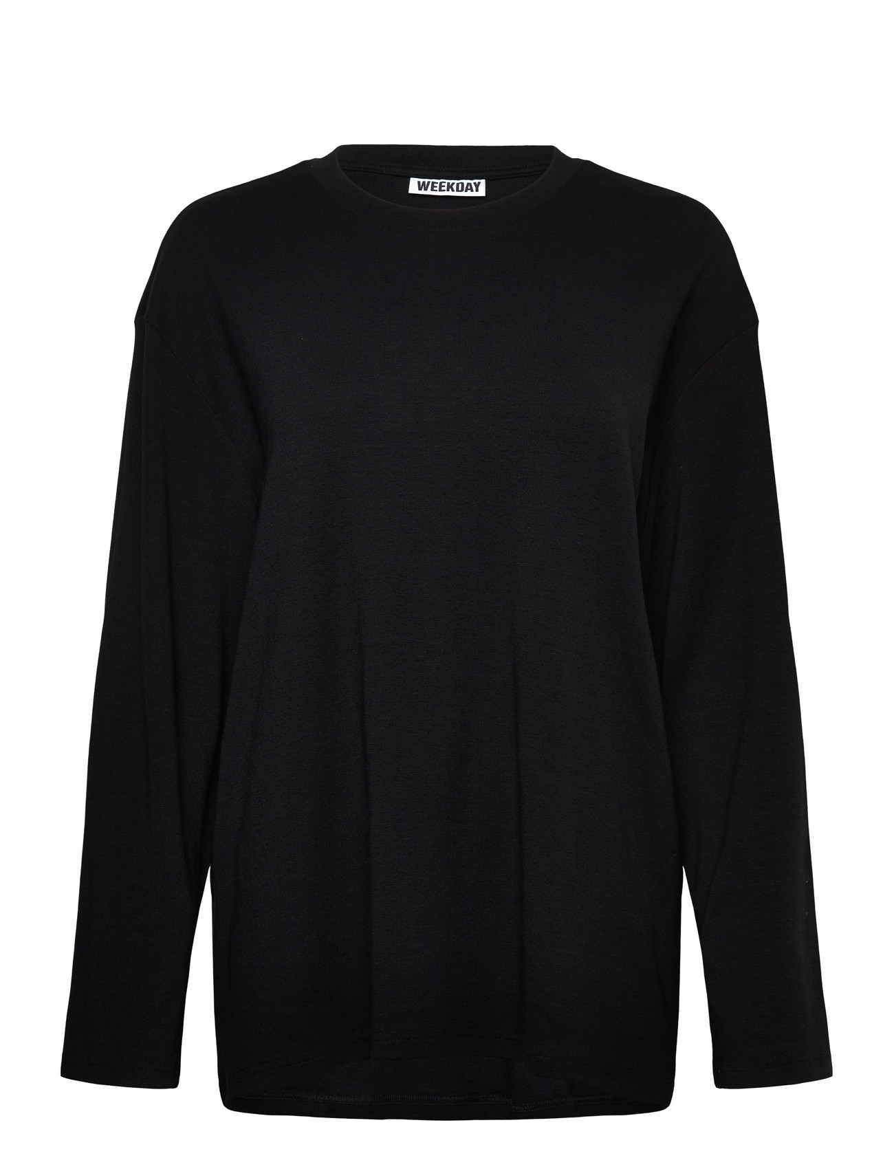 Weekday Relaxed Long Sleeve Top, XL, Black, Strik > Trøjer, Dame