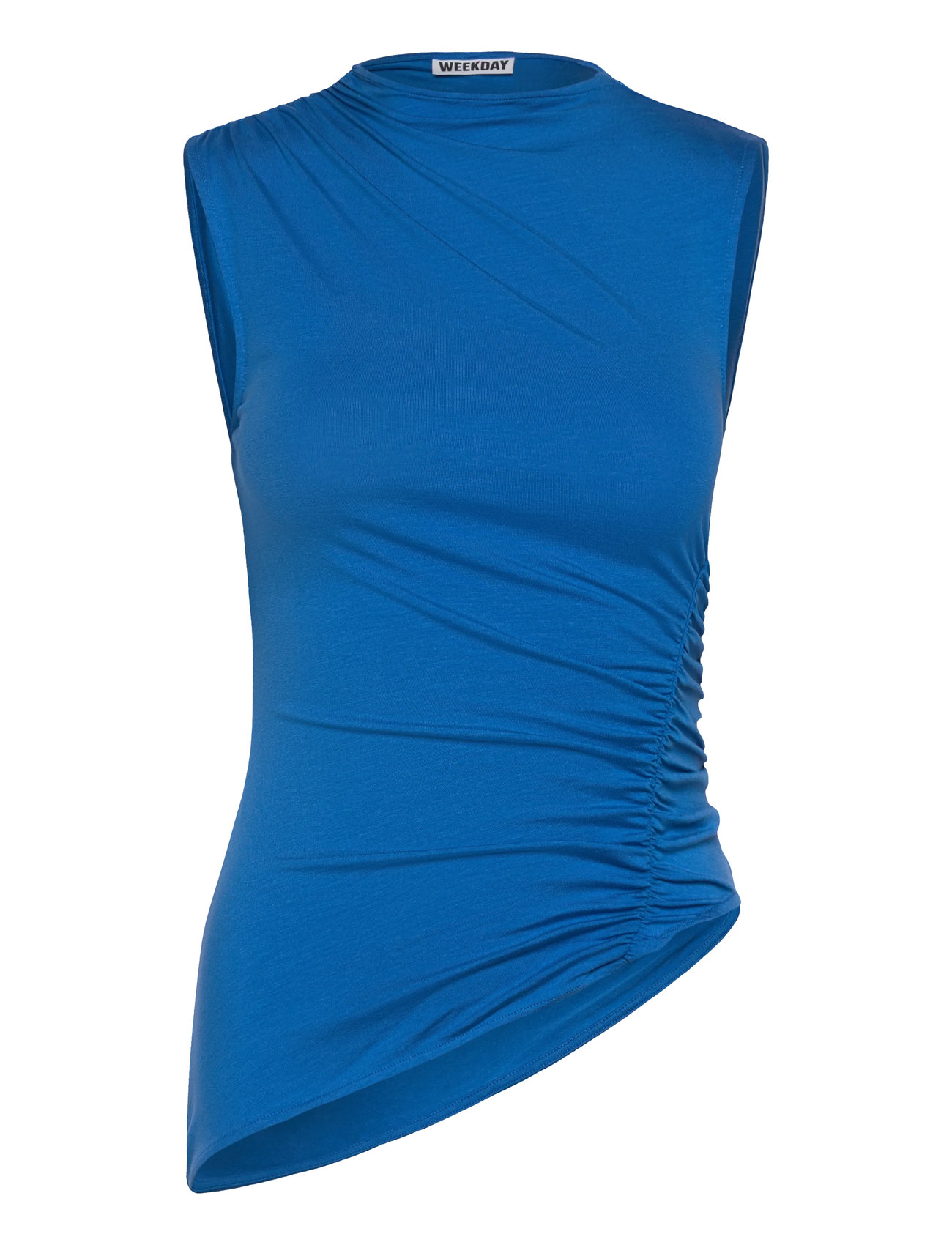 Weekday Draped Top, XS, Blue, T-Shirts & Toppe > Uden Ærmer, Dame